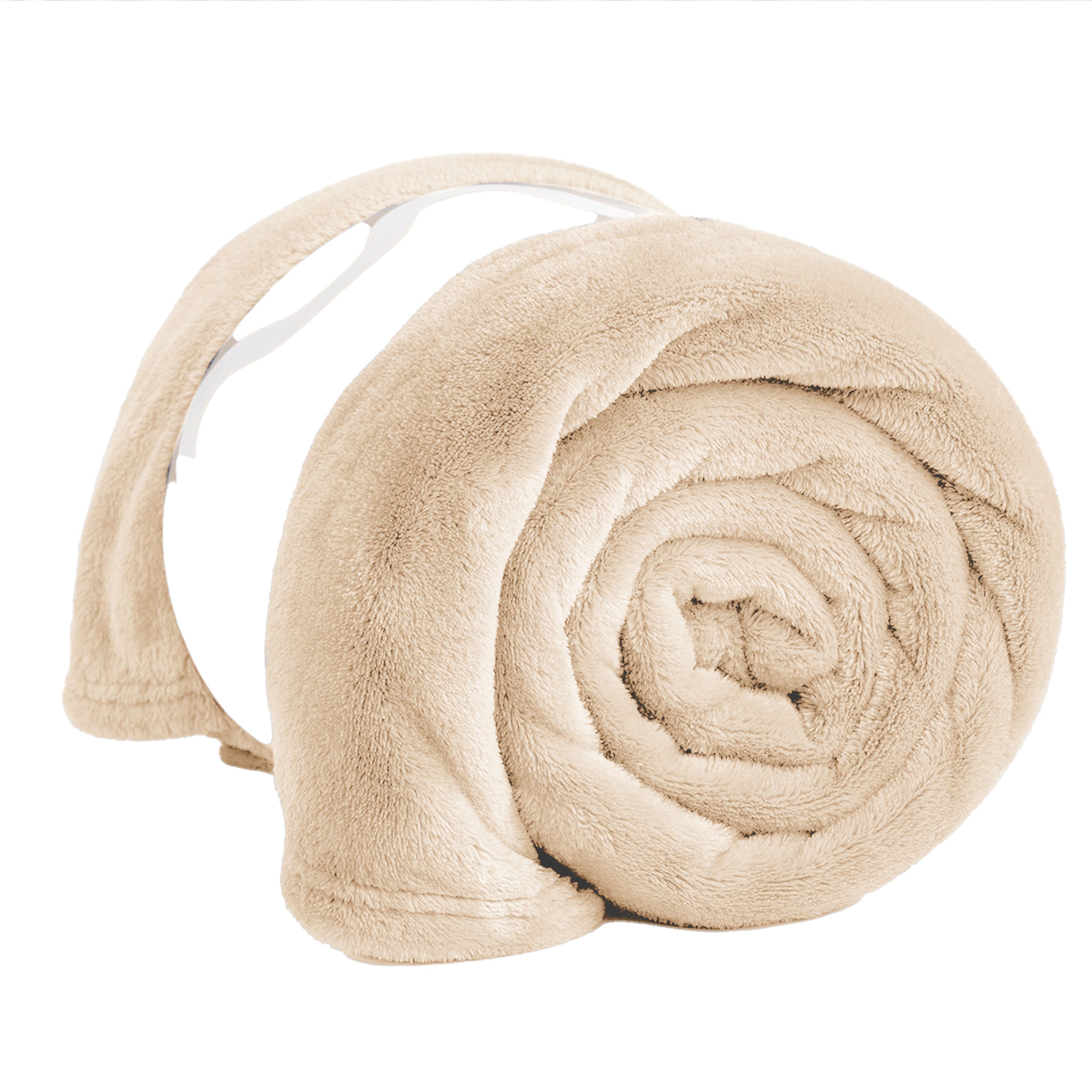 Lightweight Reversible Faux Fur Throw Fleece Blanket For Sofa & Bed