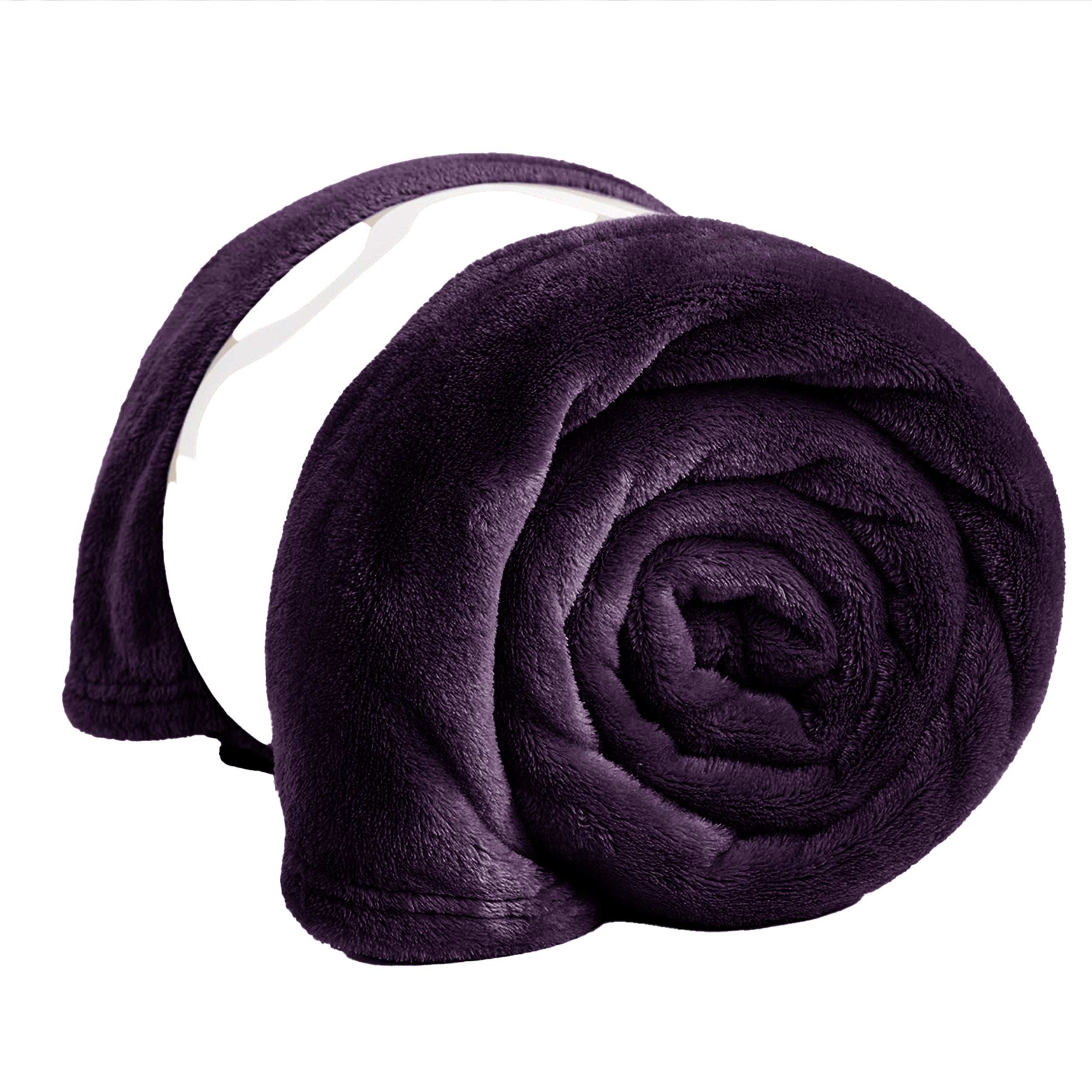 Lightweight Reversible Faux Fur Throw Fleece Blanket For Sofa & Bed