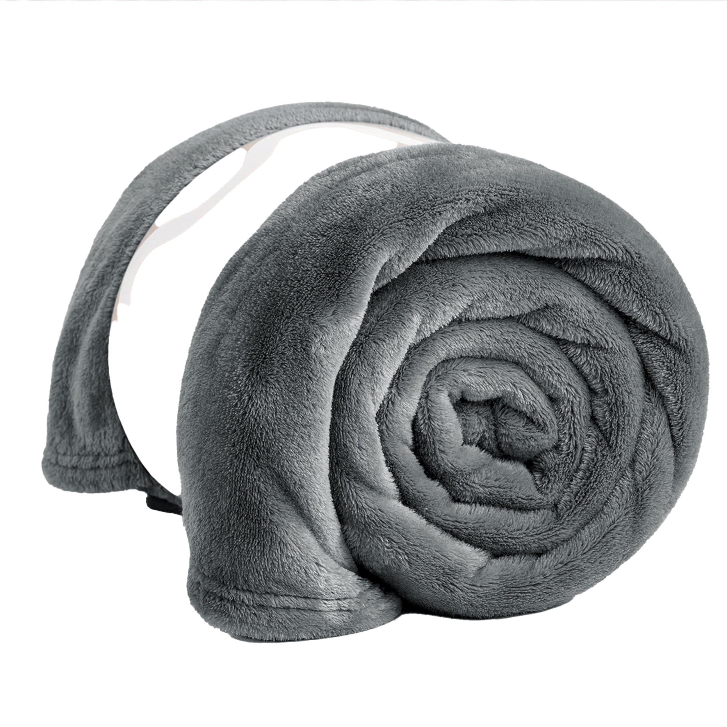 Lightweight Reversible Faux Fur Throw Fleece Blanket For Sofa & Bed