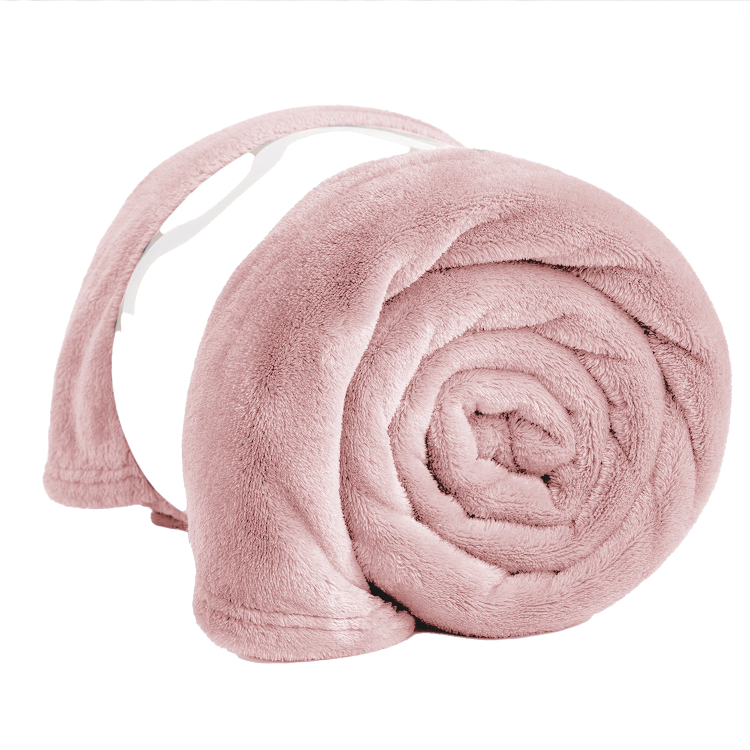 Lightweight Reversible Faux Fur Throw Fleece Blanket For Sofa & Bed