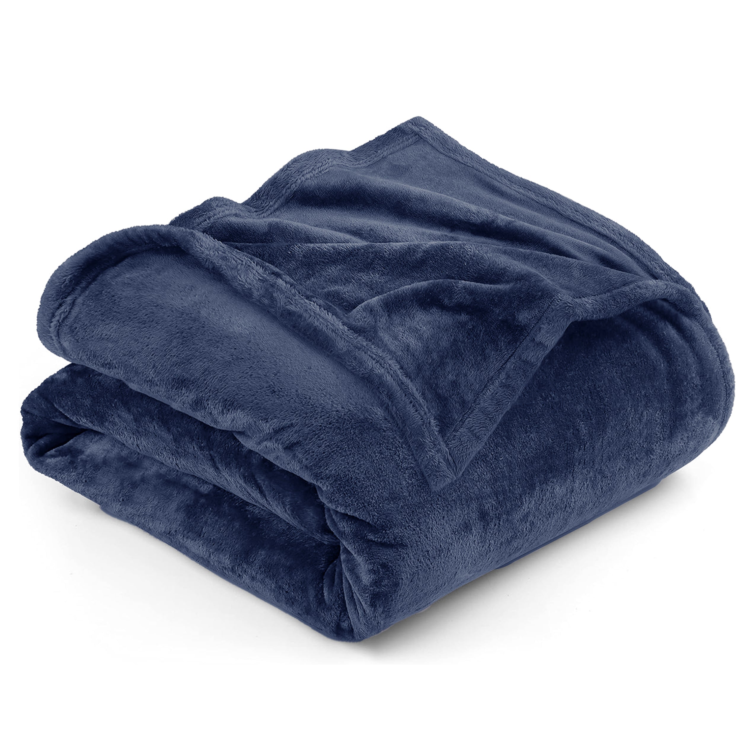 Lightweight Reversible Faux Fur Throw Fleece Blanket For Sofa & Bed