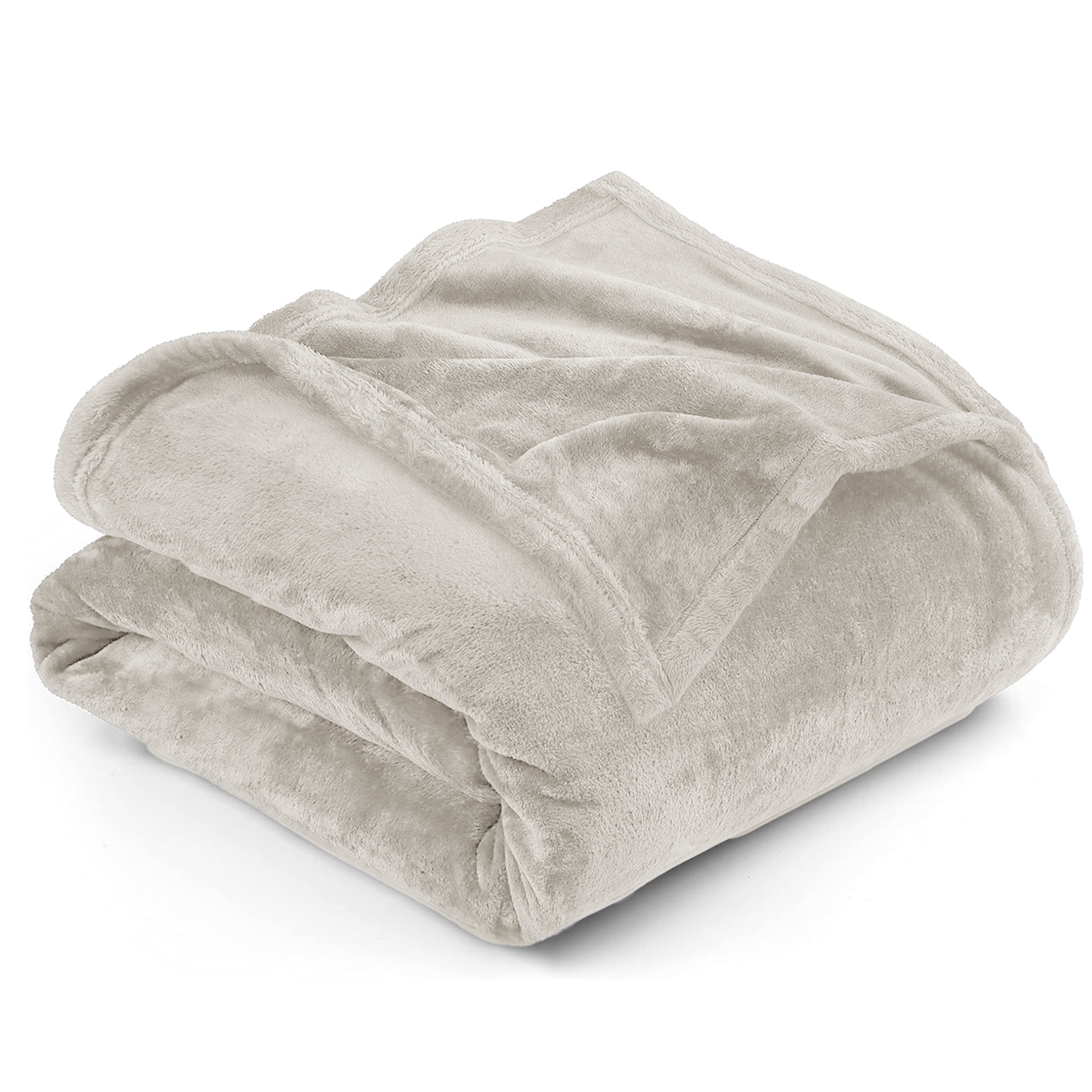 Lightweight Reversible Faux Fur Throw Fleece Blanket For Sofa & Bed