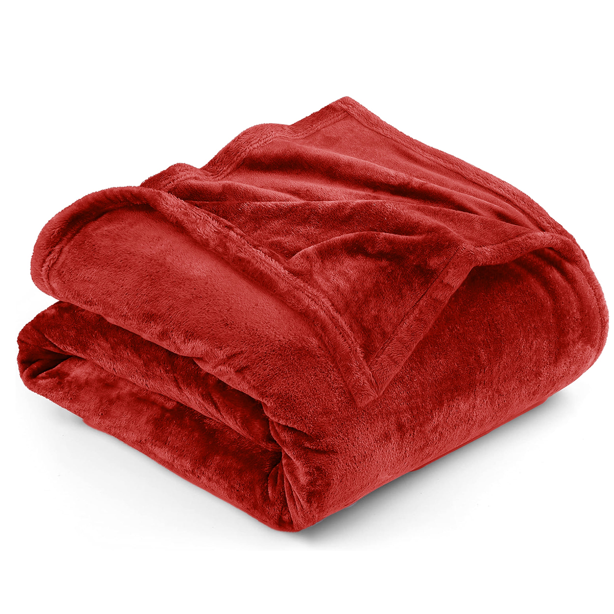 Lightweight Reversible Faux Fur Throw Fleece Blanket For Sofa & Bed