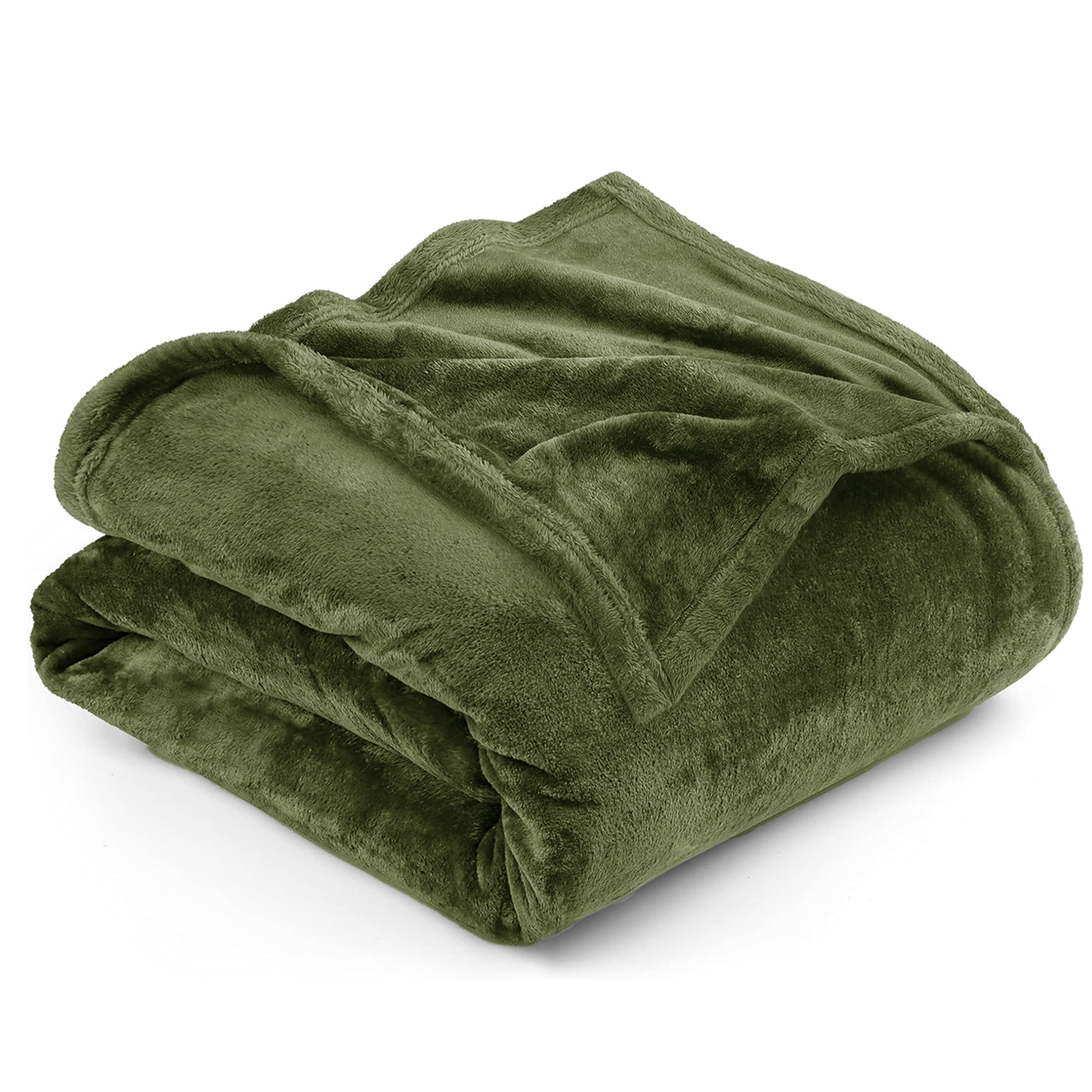 Lightweight Reversible Faux Fur Throw Fleece Blanket For Sofa & Bed