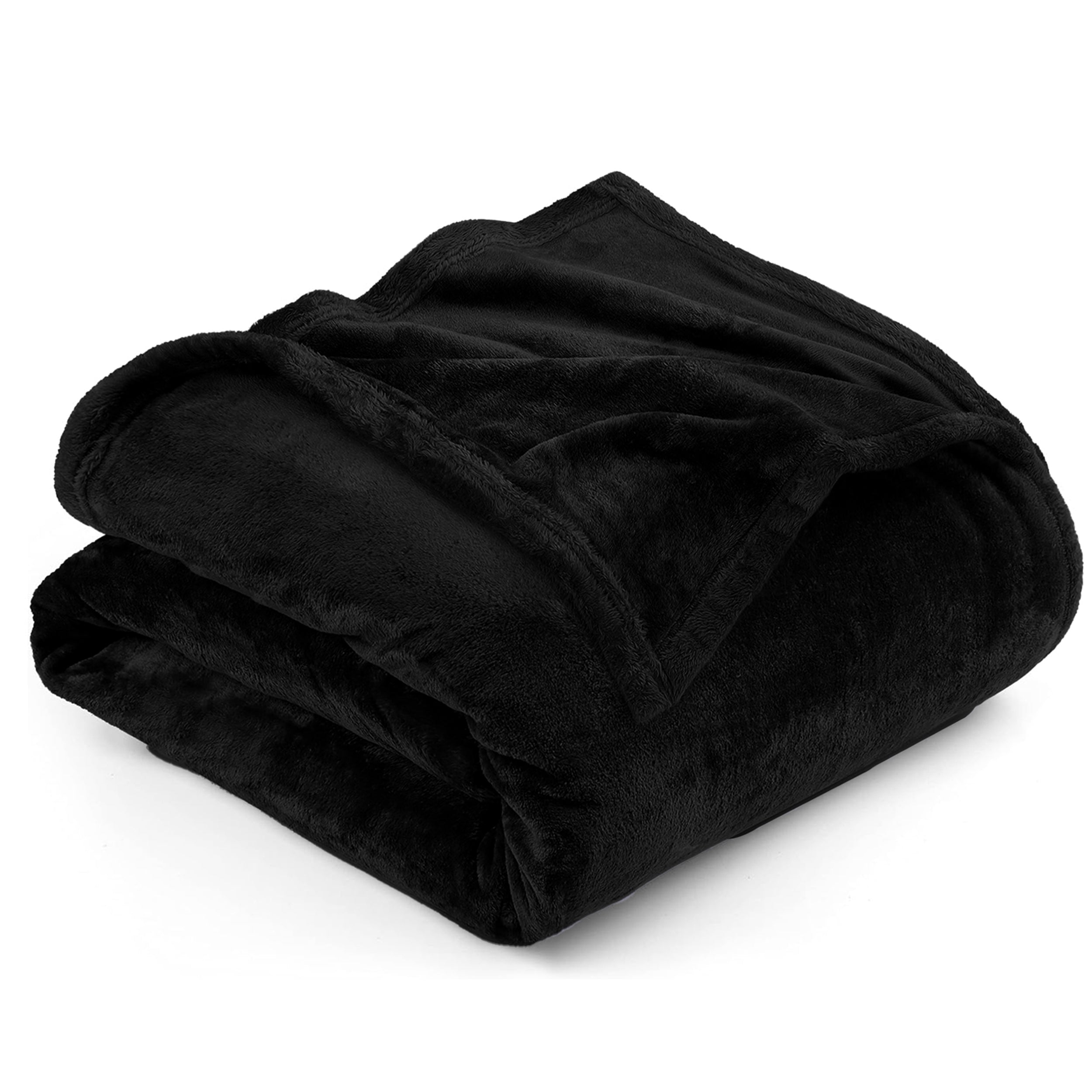 Lightweight Reversible Faux Fur Throw Fleece Blanket For Sofa & Bed