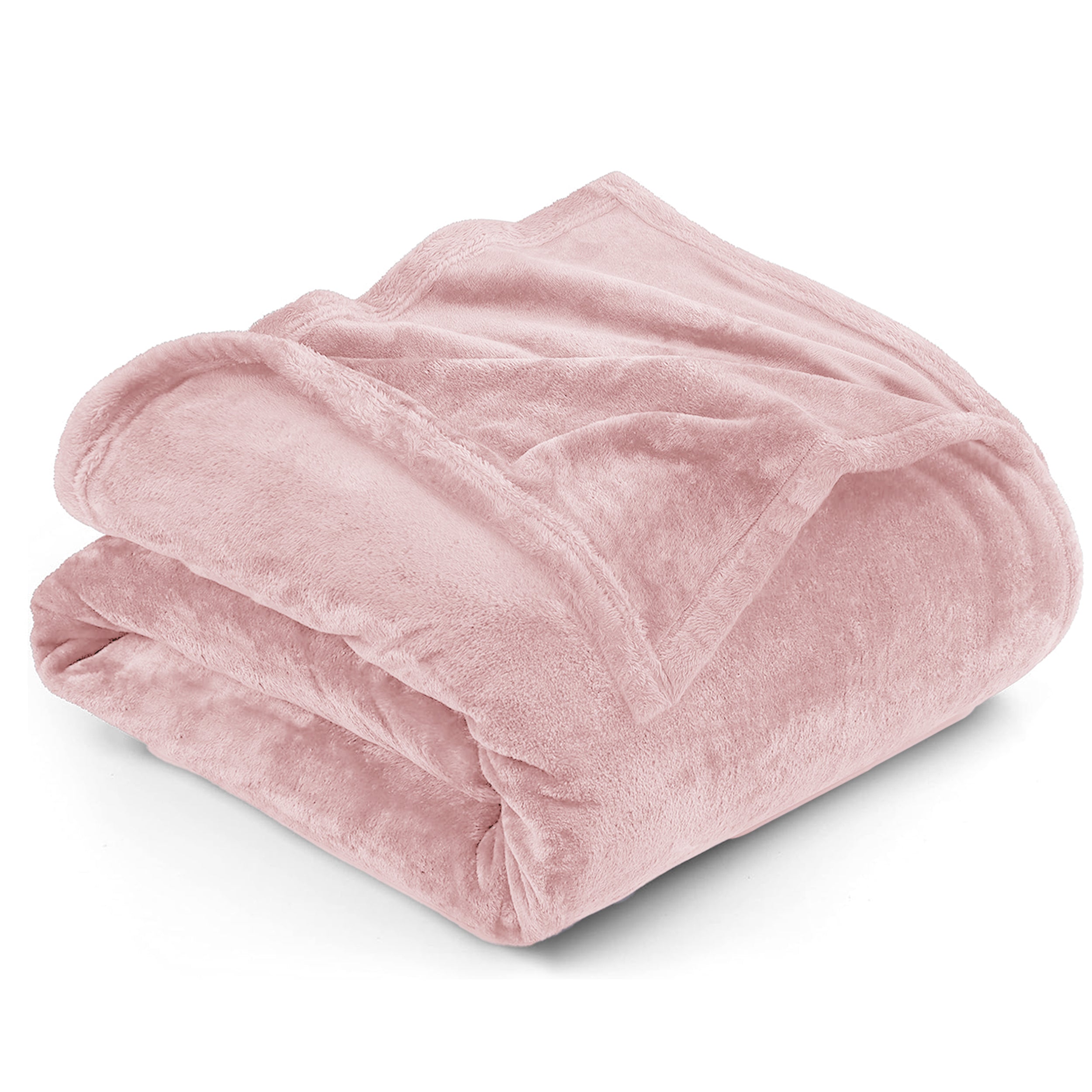 Lightweight Reversible Faux Fur Throw Fleece Blanket For Sofa & Bed