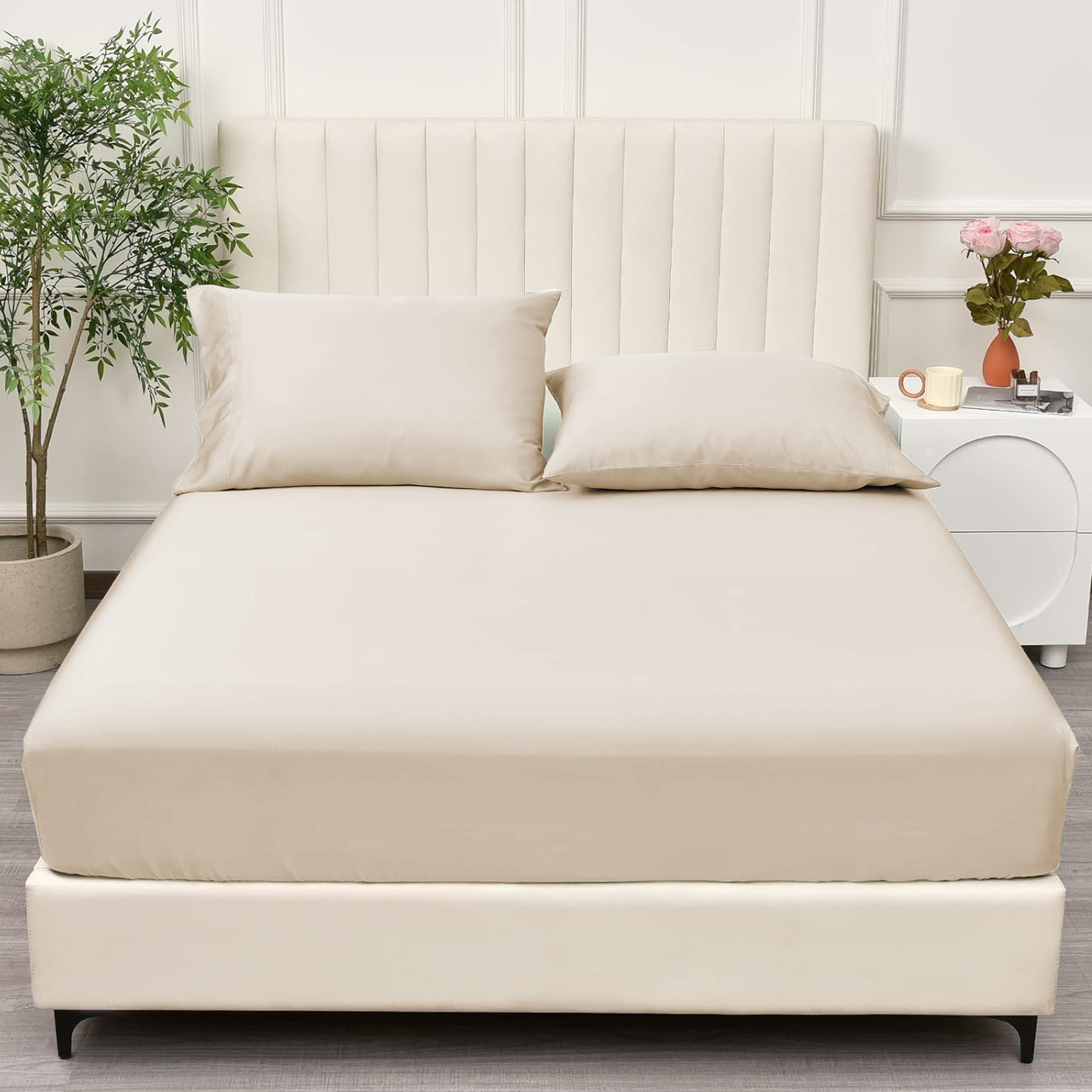 Fade Resistant Brushed Microfiber 30 Cm Deep Pocket Microfiber Fitted Sheet