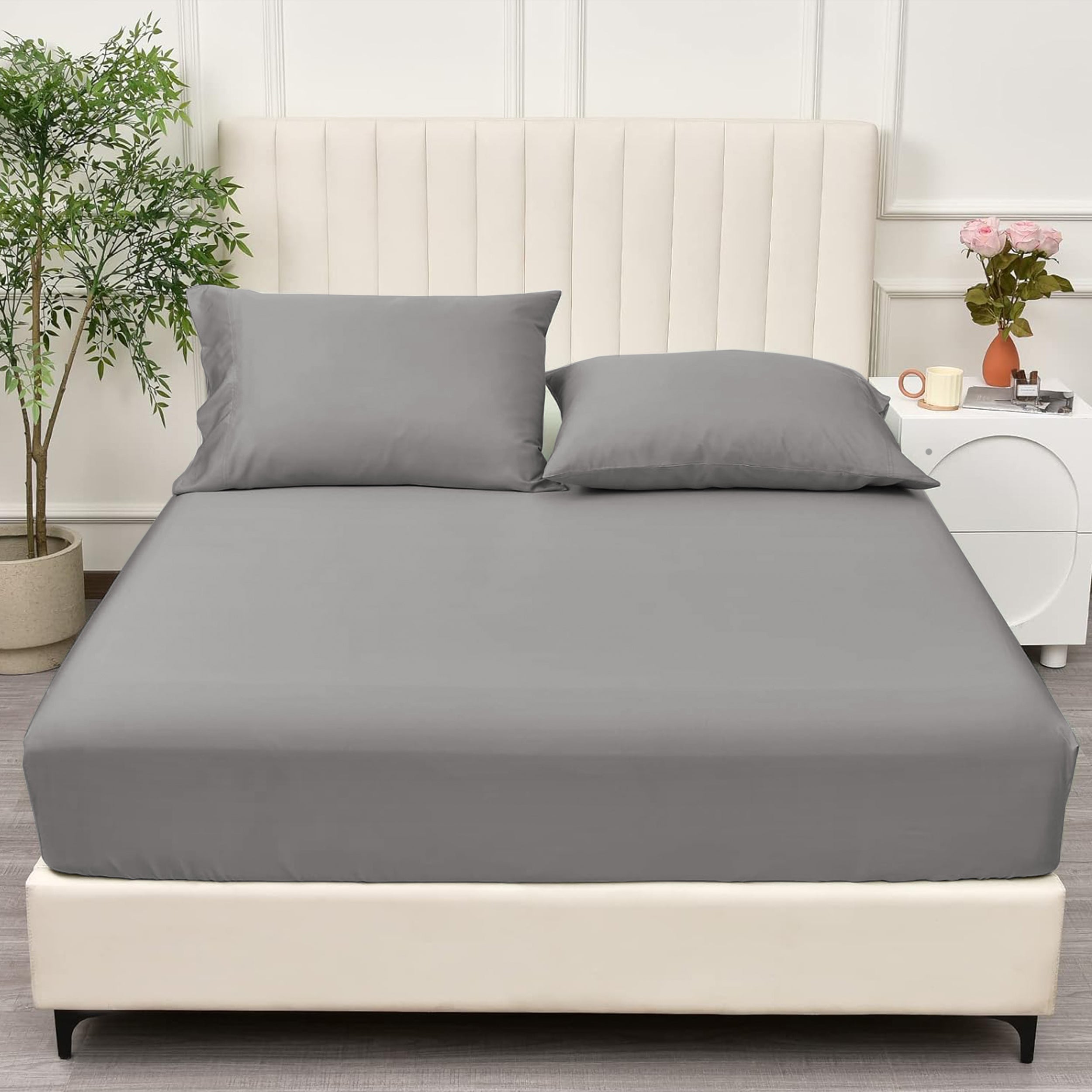 Fade Resistant Brushed Microfiber 30 Cm Deep Pocket Microfiber Fitted Sheet