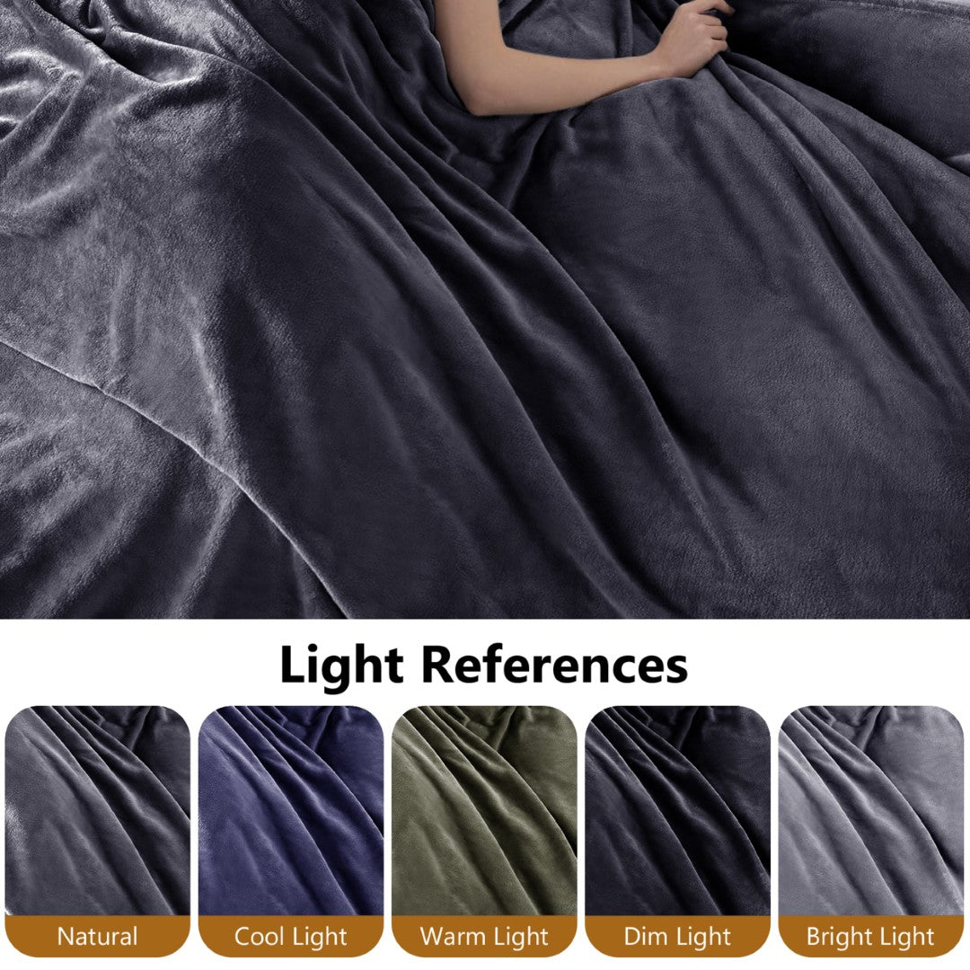 Lightweight Super Soft 450 GSM Fluffy Mink Throw Blanket