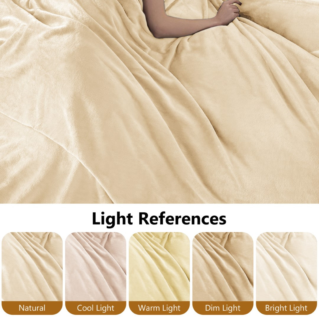 Lightweight Super Soft 450 GSM Fluffy Mink Throw Blanket