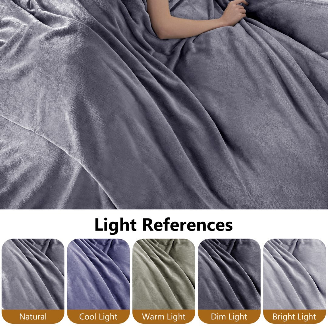 Lightweight Super Soft 450 GSM Fluffy Mink Throw Blanket