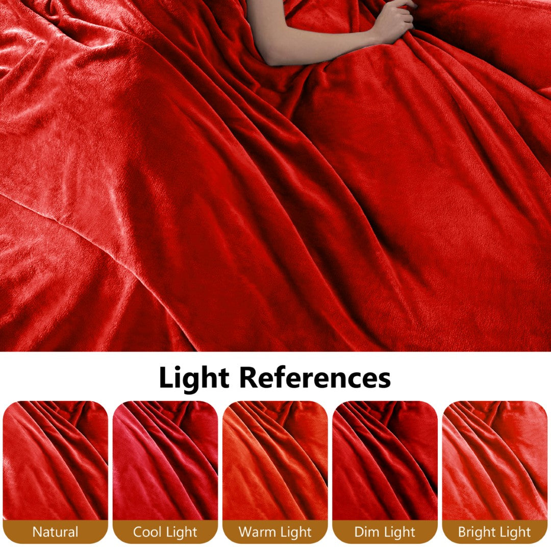 Lightweight Super Soft 450 GSM Fluffy Mink Throw Blanket
