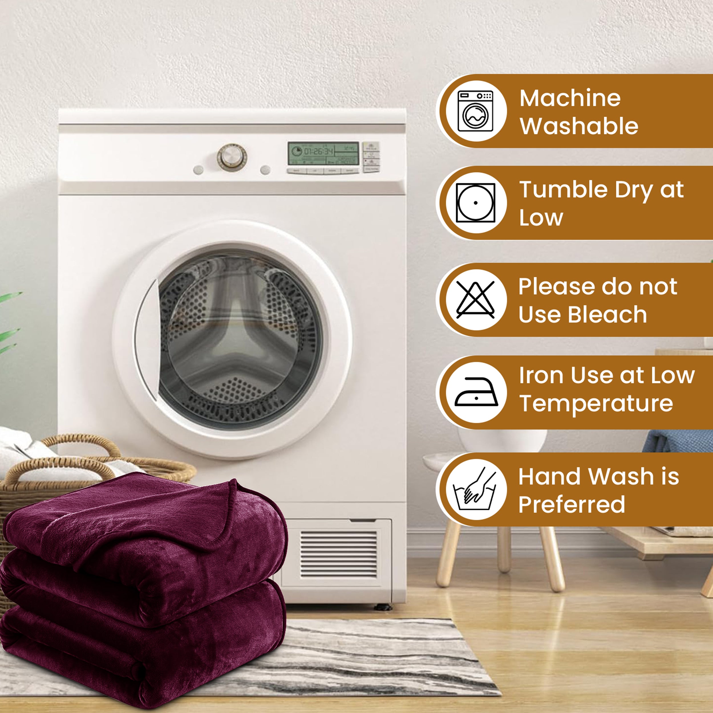 Lightweight Super Soft 450 GSM Fluffy Mink Throw Blanket