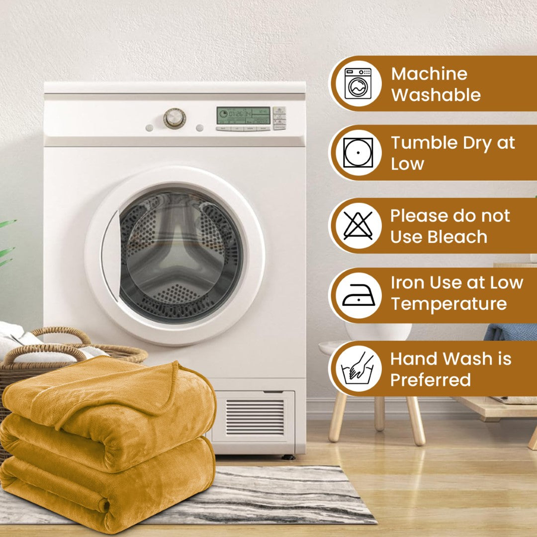 Lightweight Super Soft 450 GSM Fluffy Mink Throw Blanket