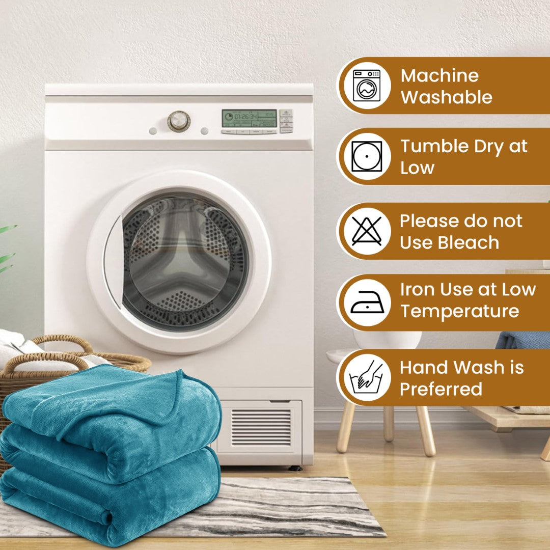 Lightweight Super Soft 450 GSM Fluffy Mink Throw Blanket