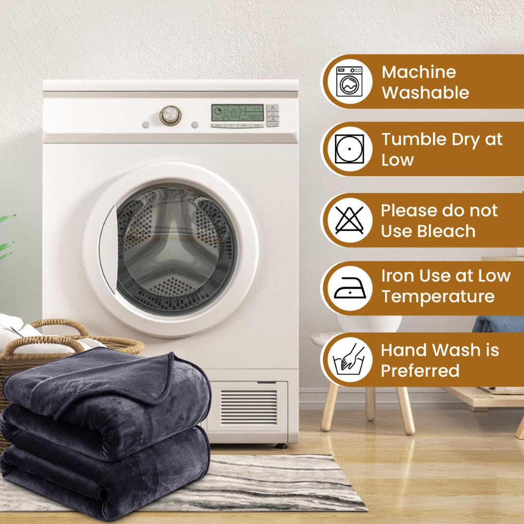 Lightweight Super Soft 450 GSM Fluffy Mink Throw Blanket