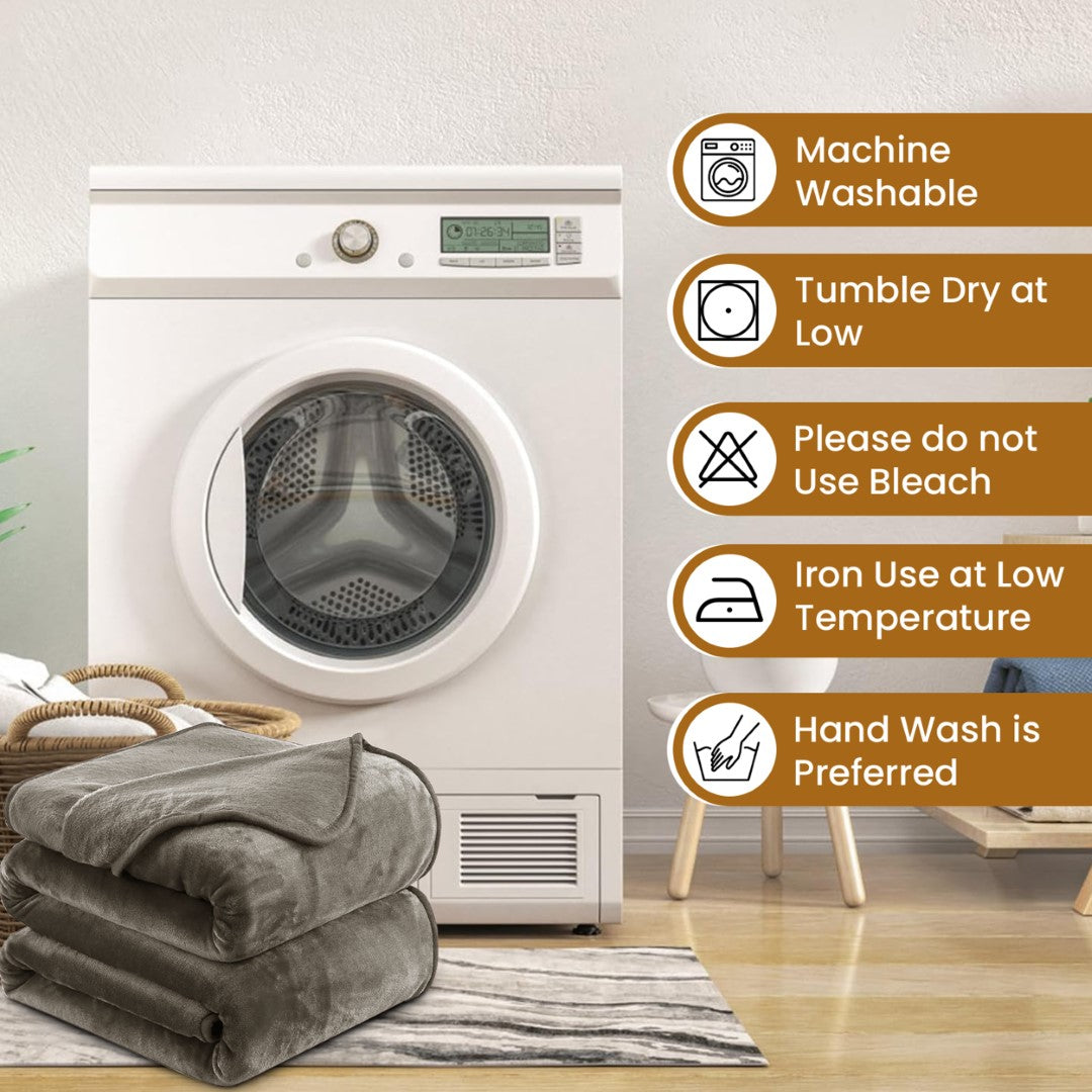 Lightweight Super Soft 450 GSM Fluffy Mink Throw Blanket