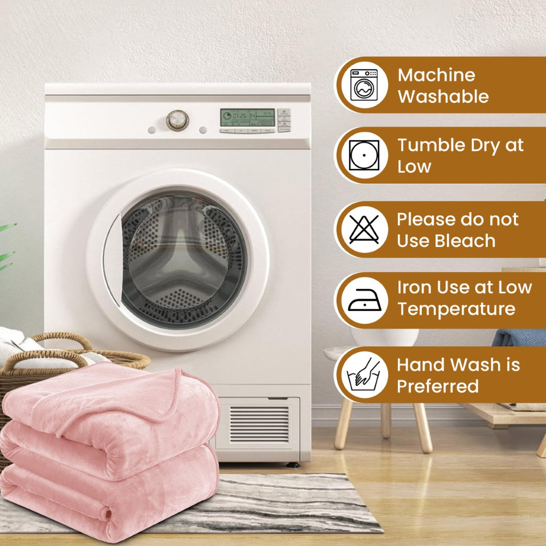 Lightweight Super Soft 450 GSM Fluffy Mink Throw Blanket