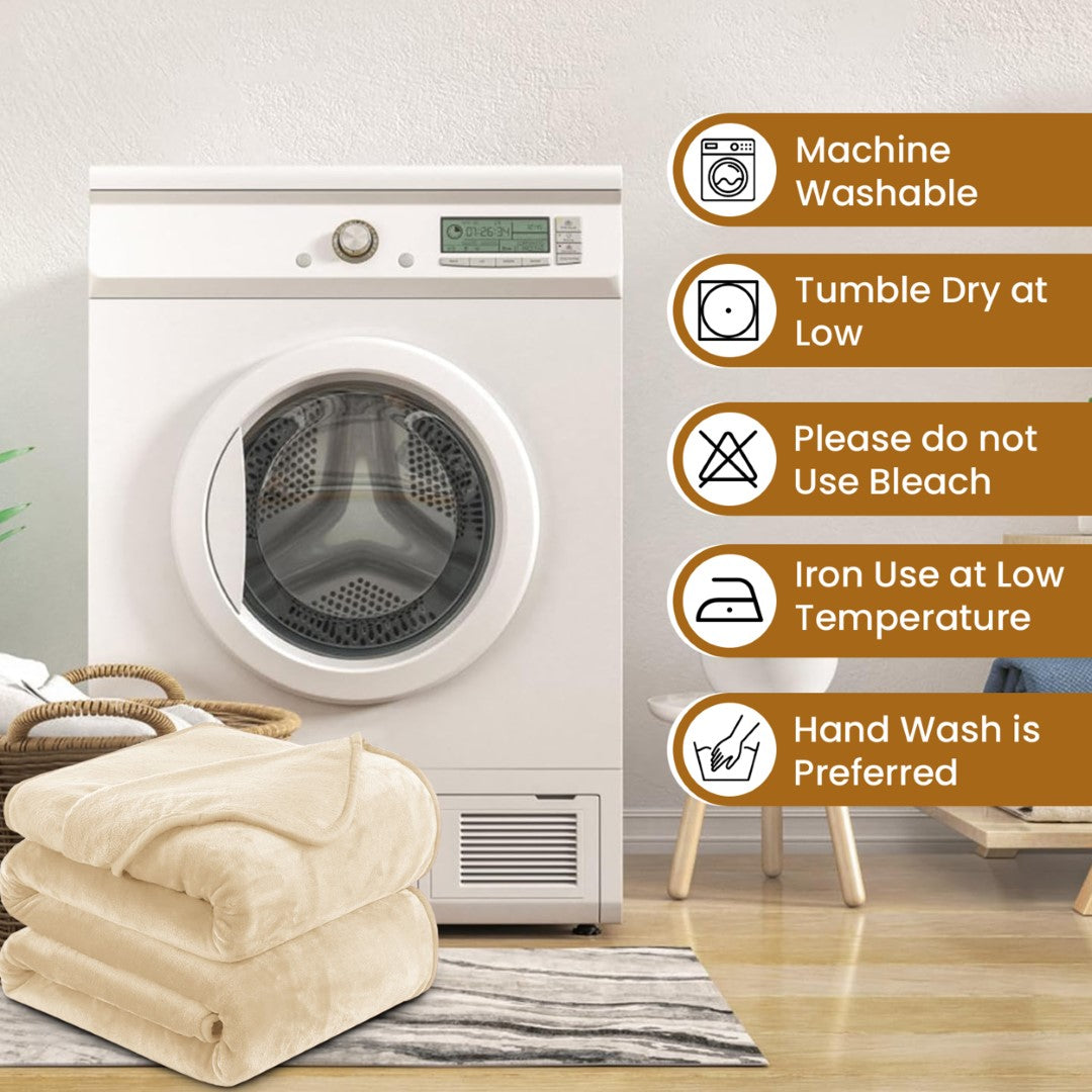 Lightweight Super Soft 450 GSM Fluffy Mink Throw Blanket