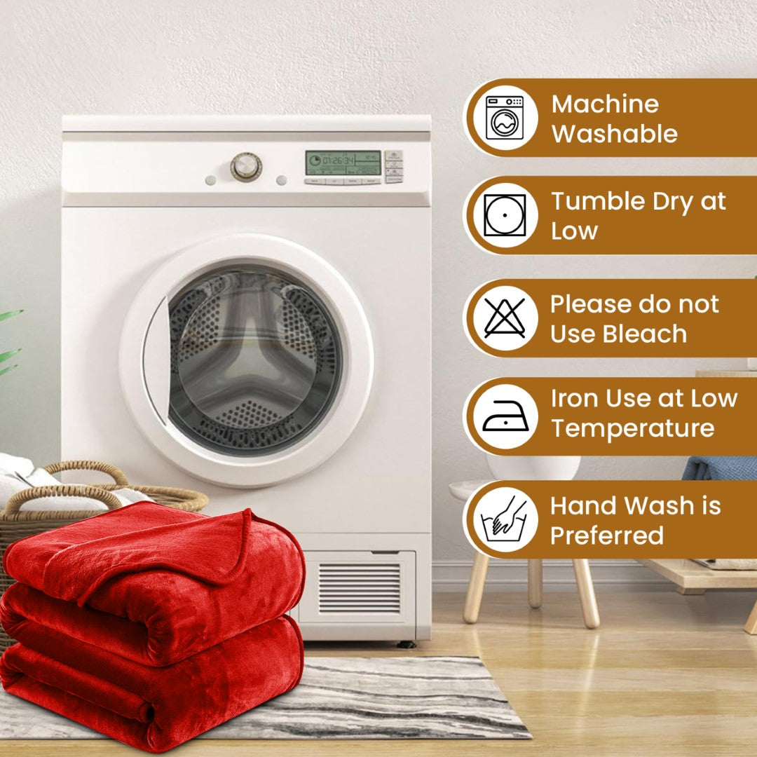 Lightweight Super Soft 450 GSM Fluffy Mink Throw Blanket