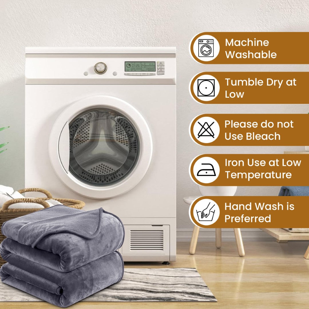 Lightweight Super Soft 450 GSM Fluffy Mink Throw Blanket