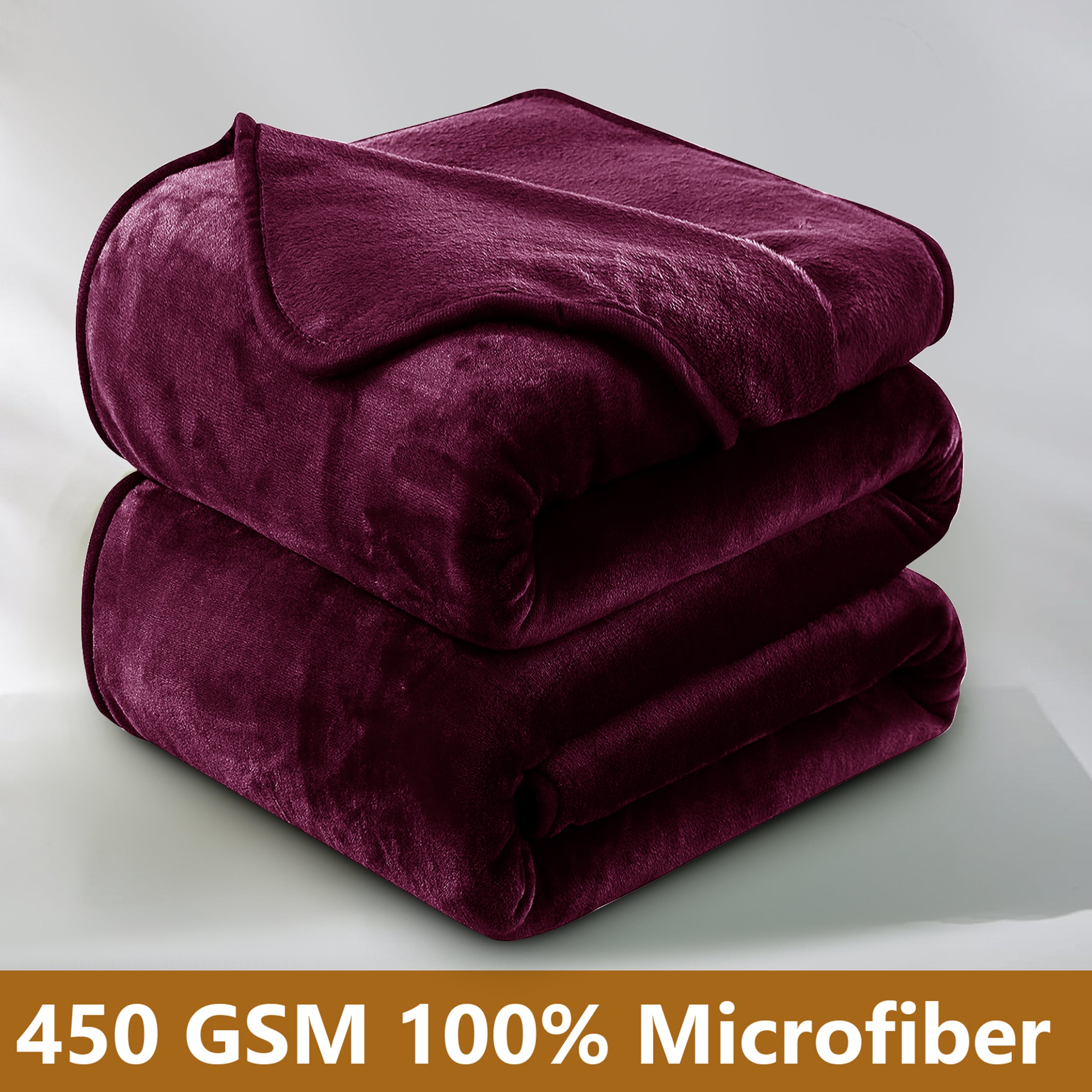 Lightweight Super Soft 450 GSM Fluffy Mink Throw Blanket