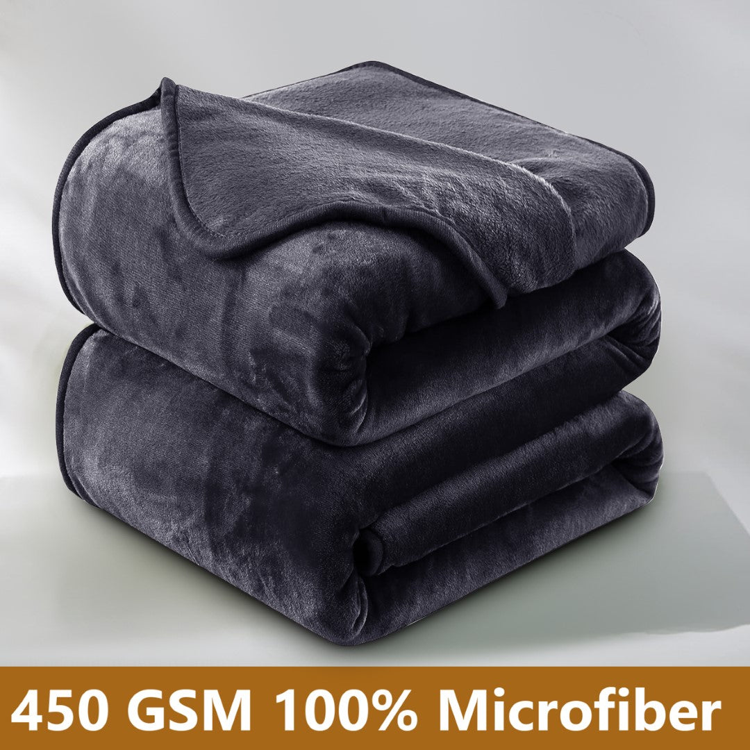 Lightweight Super Soft 450 GSM Fluffy Mink Throw Blanket