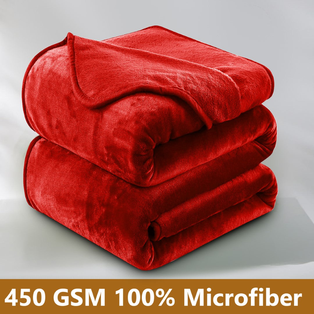 Lightweight Super Soft 450 GSM Fluffy Mink Throw Blanket