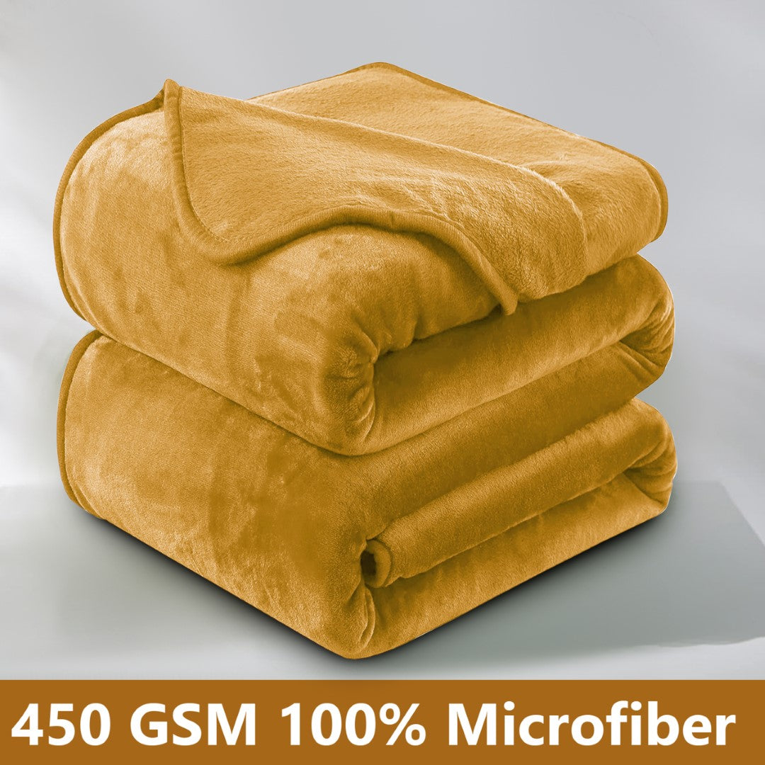 Lightweight Super Soft 450 GSM Fluffy Mink Throw Blanket