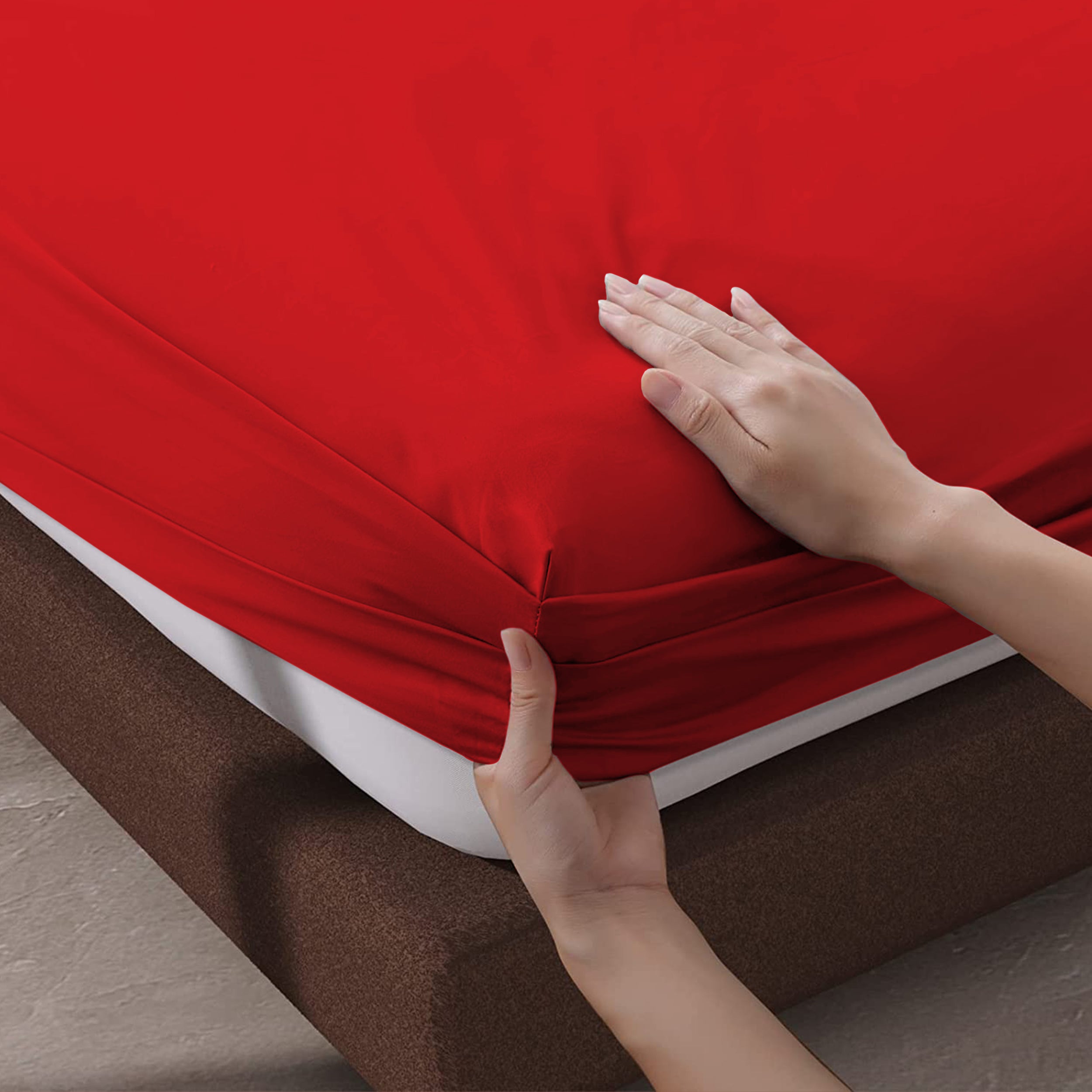 Fade Resistant Brushed Microfiber 30 Cm Deep Pocket Microfiber Fitted Sheet