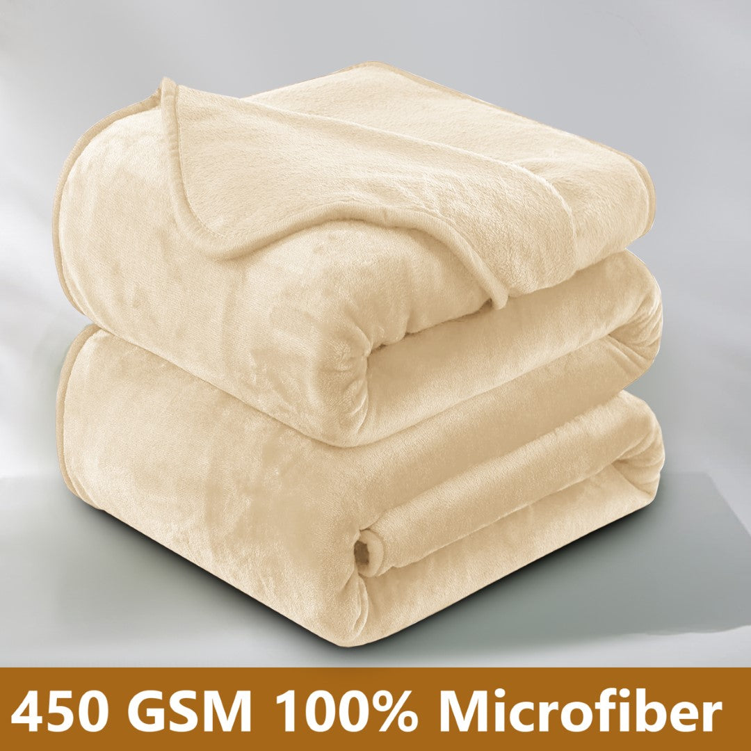 Lightweight Super Soft 450 GSM Fluffy Mink Throw Blanket