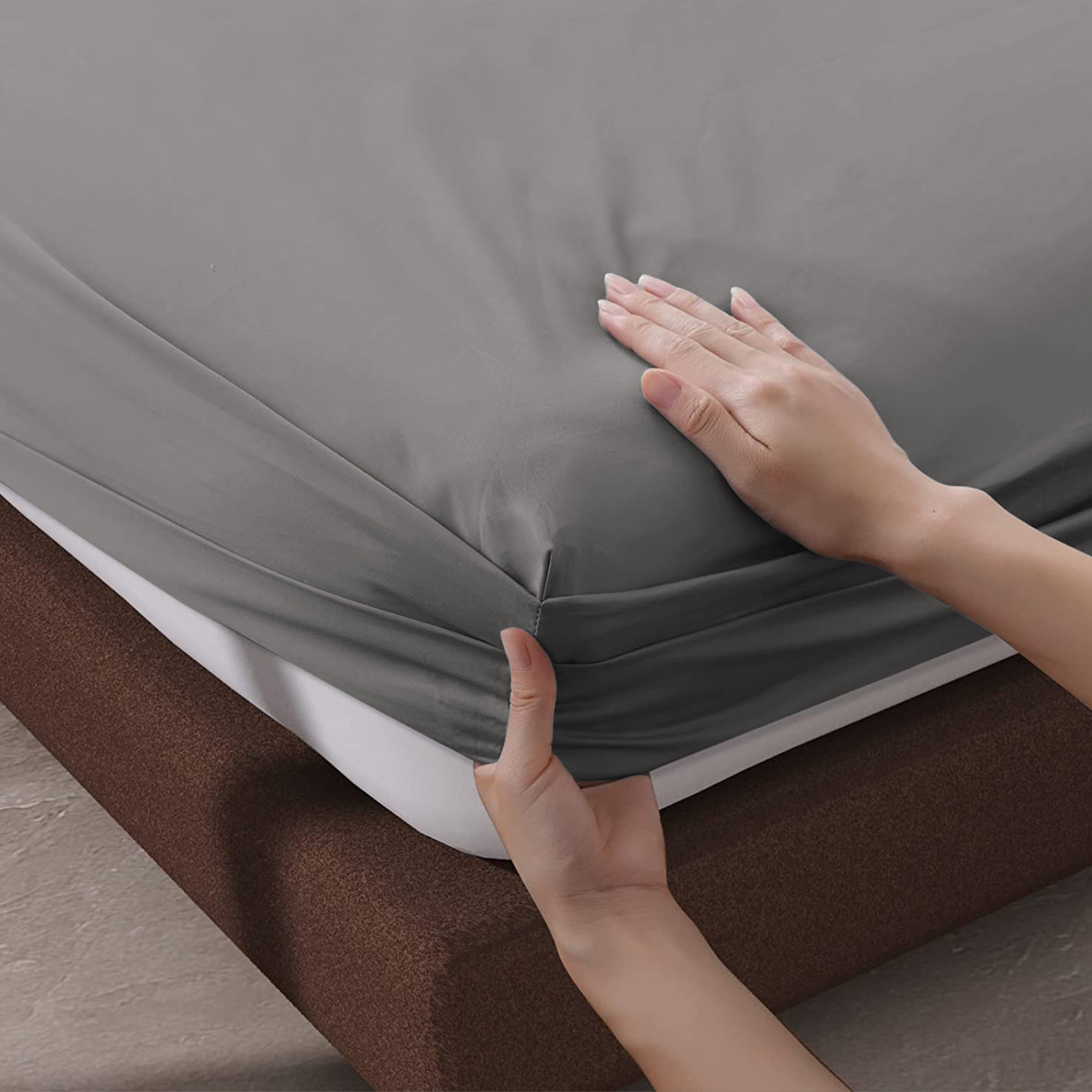Fade Resistant Brushed Microfiber 30 Cm Deep Pocket Microfiber Fitted Sheet