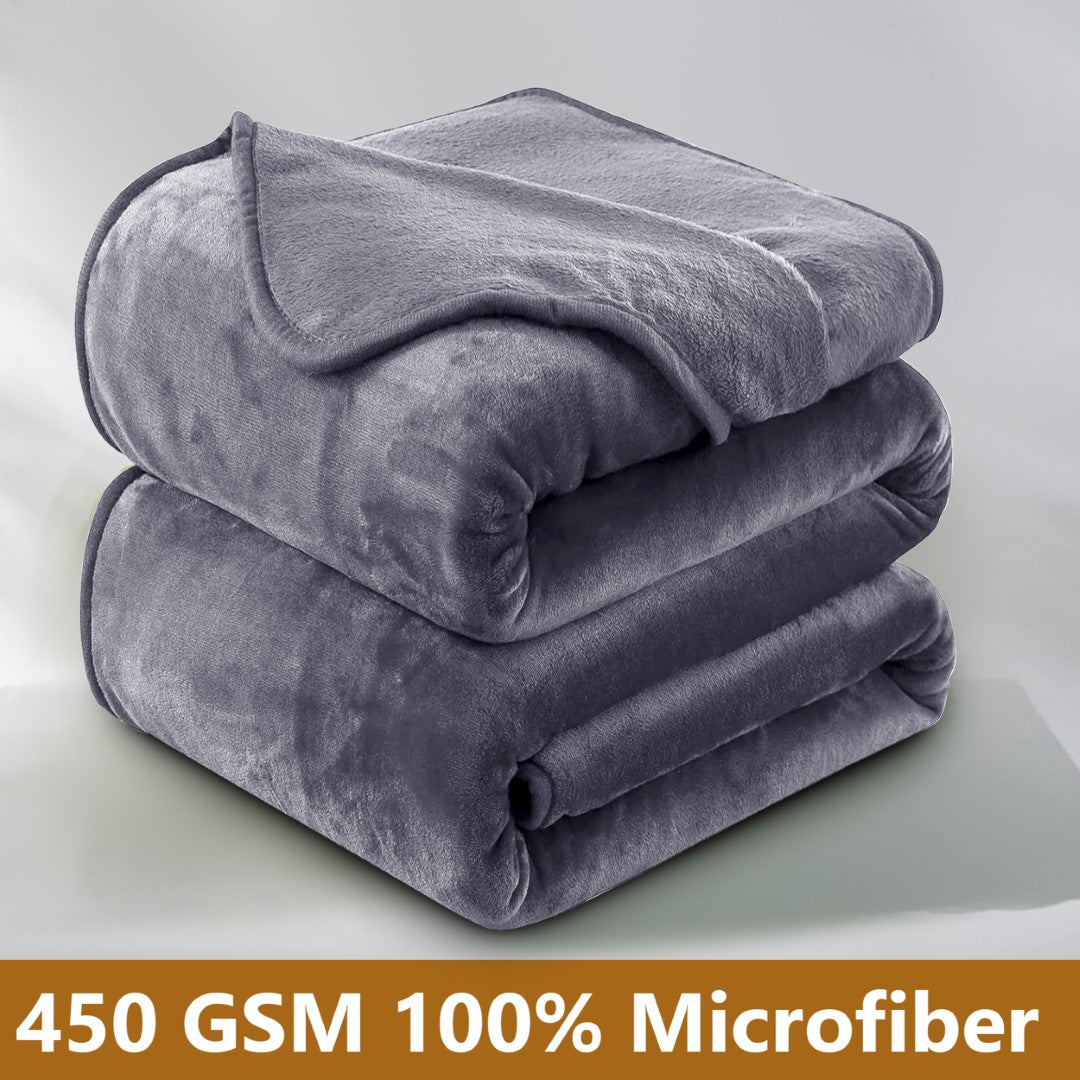 Lightweight Super Soft 450 GSM Fluffy Mink Throw Blanket
