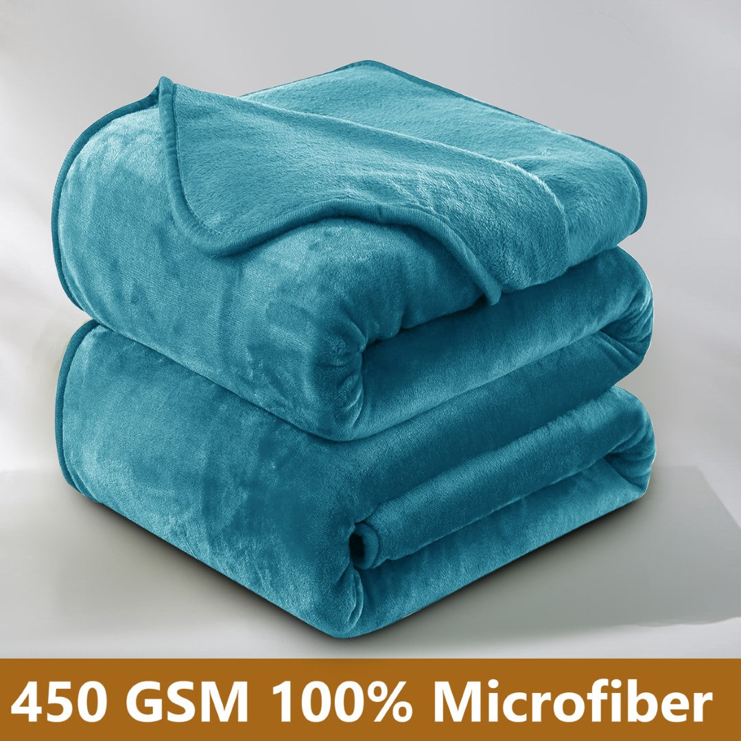 Lightweight Super Soft 450 GSM Fluffy Mink Throw Blanket
