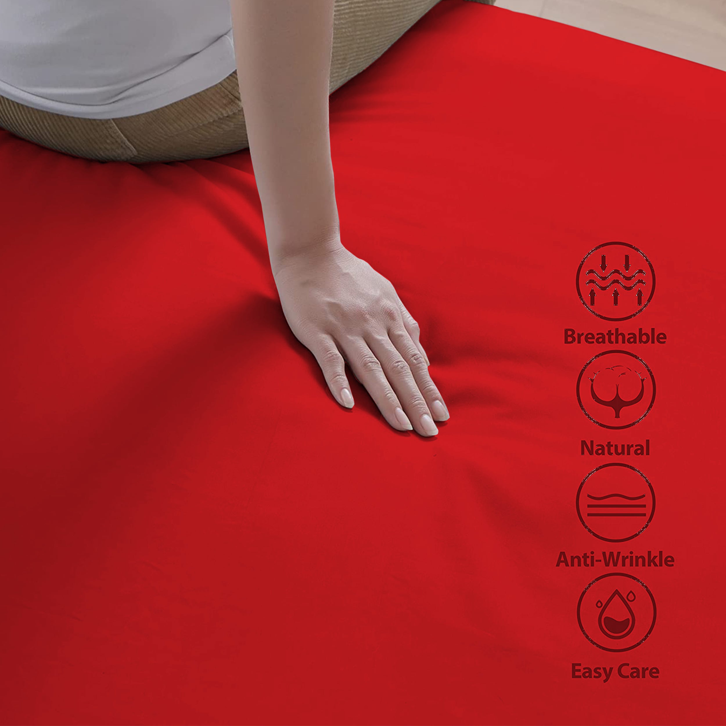 Fade Resistant Brushed Microfiber 30 Cm Deep Pocket Microfiber Fitted Sheet