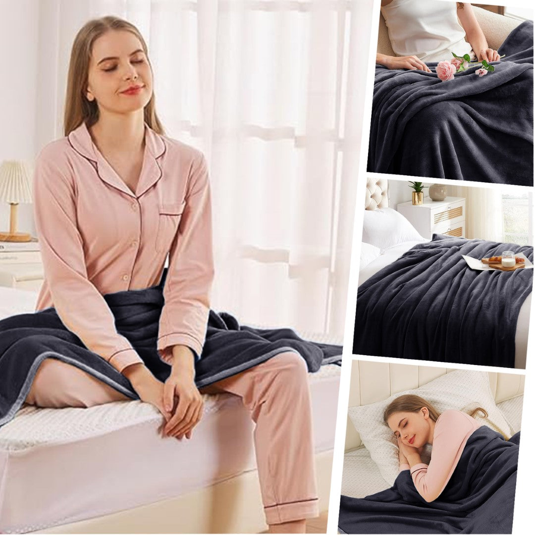 Lightweight Super Soft 450 GSM Fluffy Mink Throw Blanket