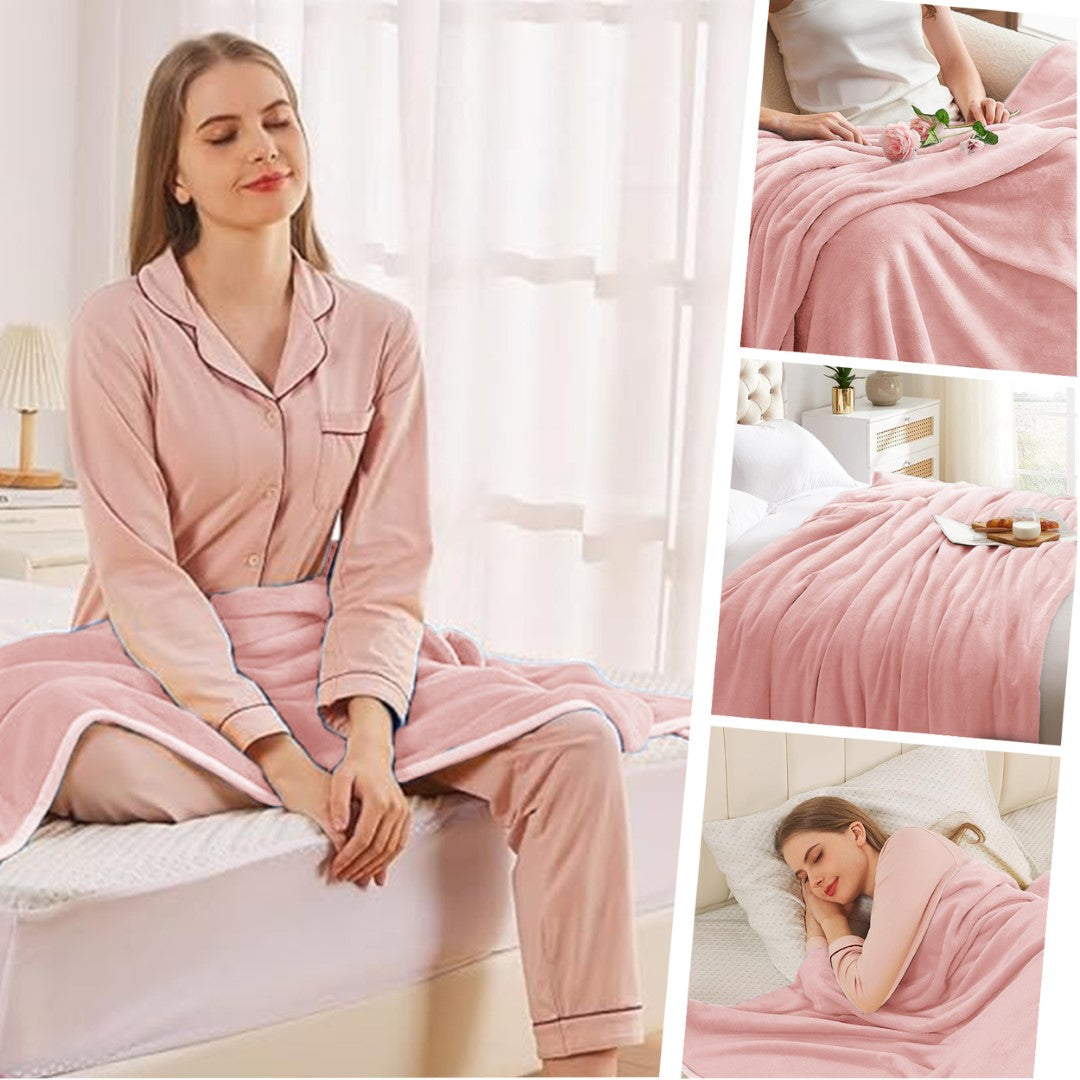Lightweight Super Soft 450 GSM Fluffy Mink Throw Blanket