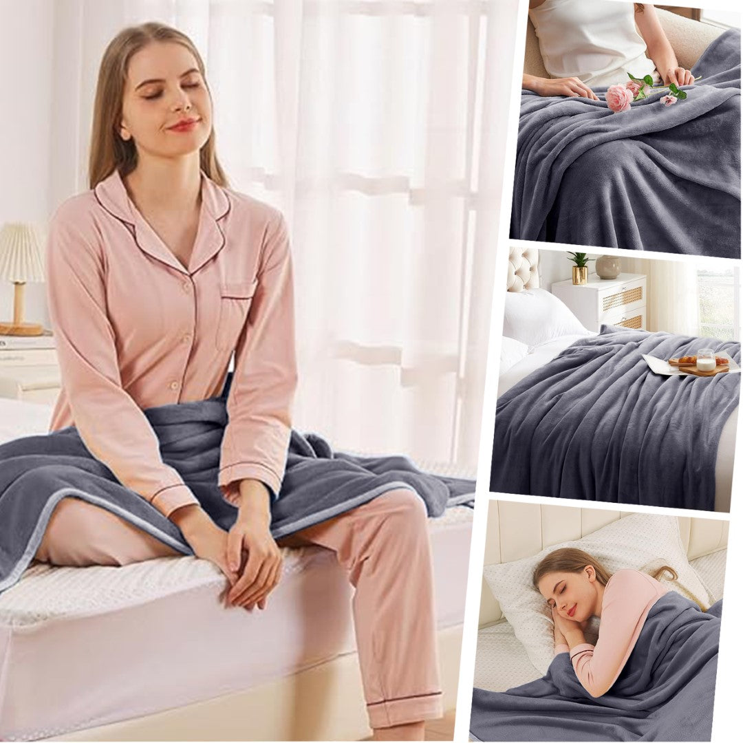 Lightweight Super Soft 450 GSM Fluffy Mink Throw Blanket