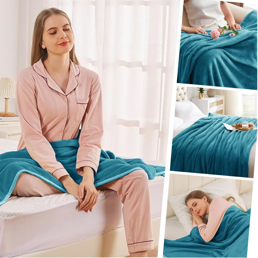 Lightweight Super Soft 450 GSM Fluffy Mink Throw Blanket