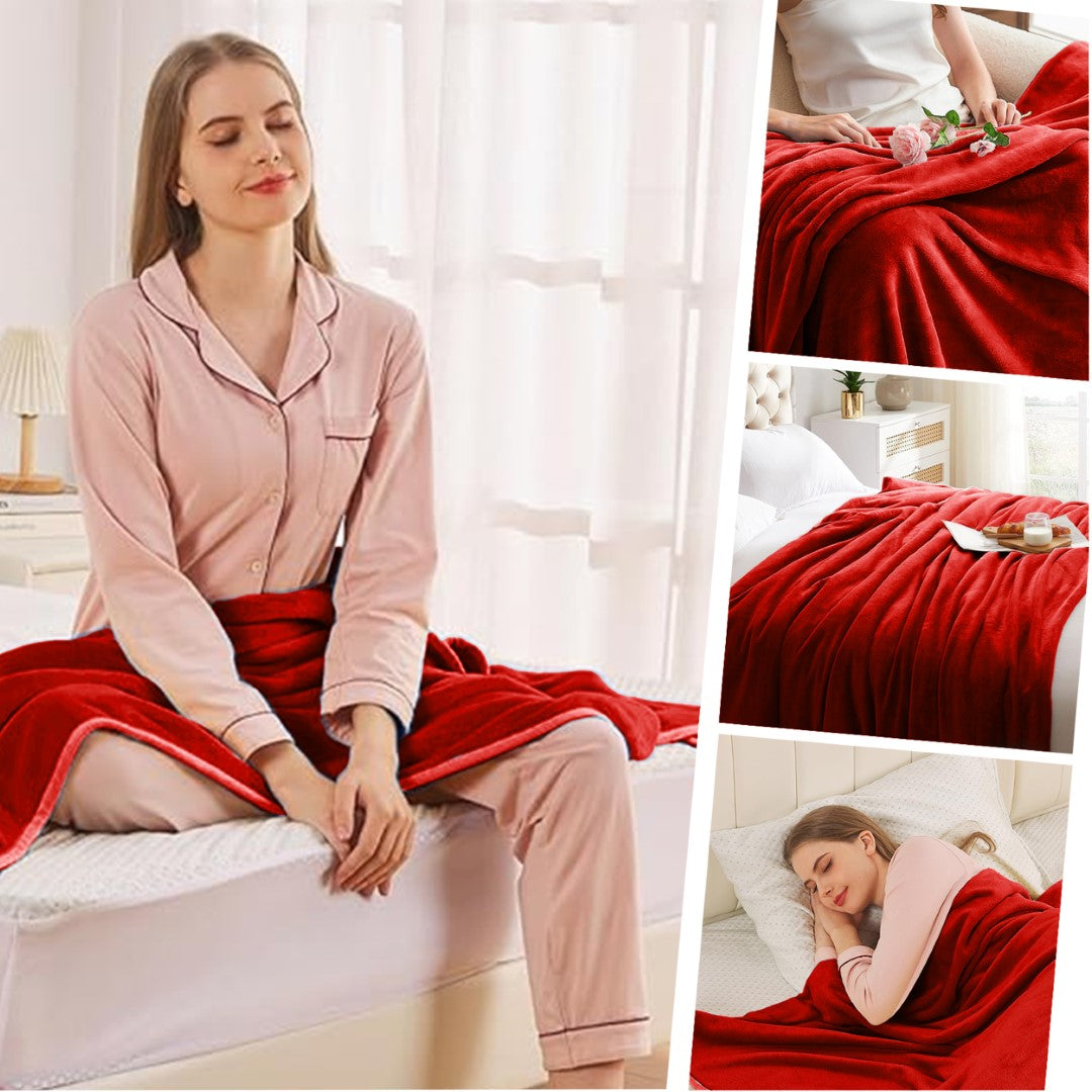 Lightweight Super Soft 450 GSM Fluffy Mink Throw Blanket