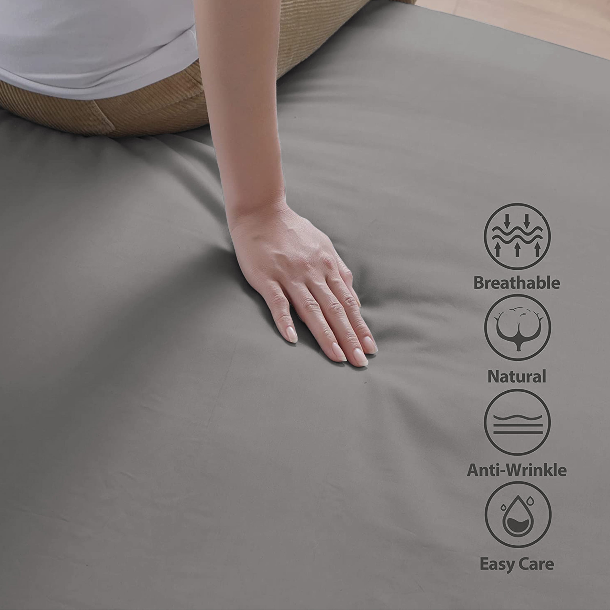 Fade Resistant Brushed Microfiber 30 Cm Deep Pocket Microfiber Fitted Sheet