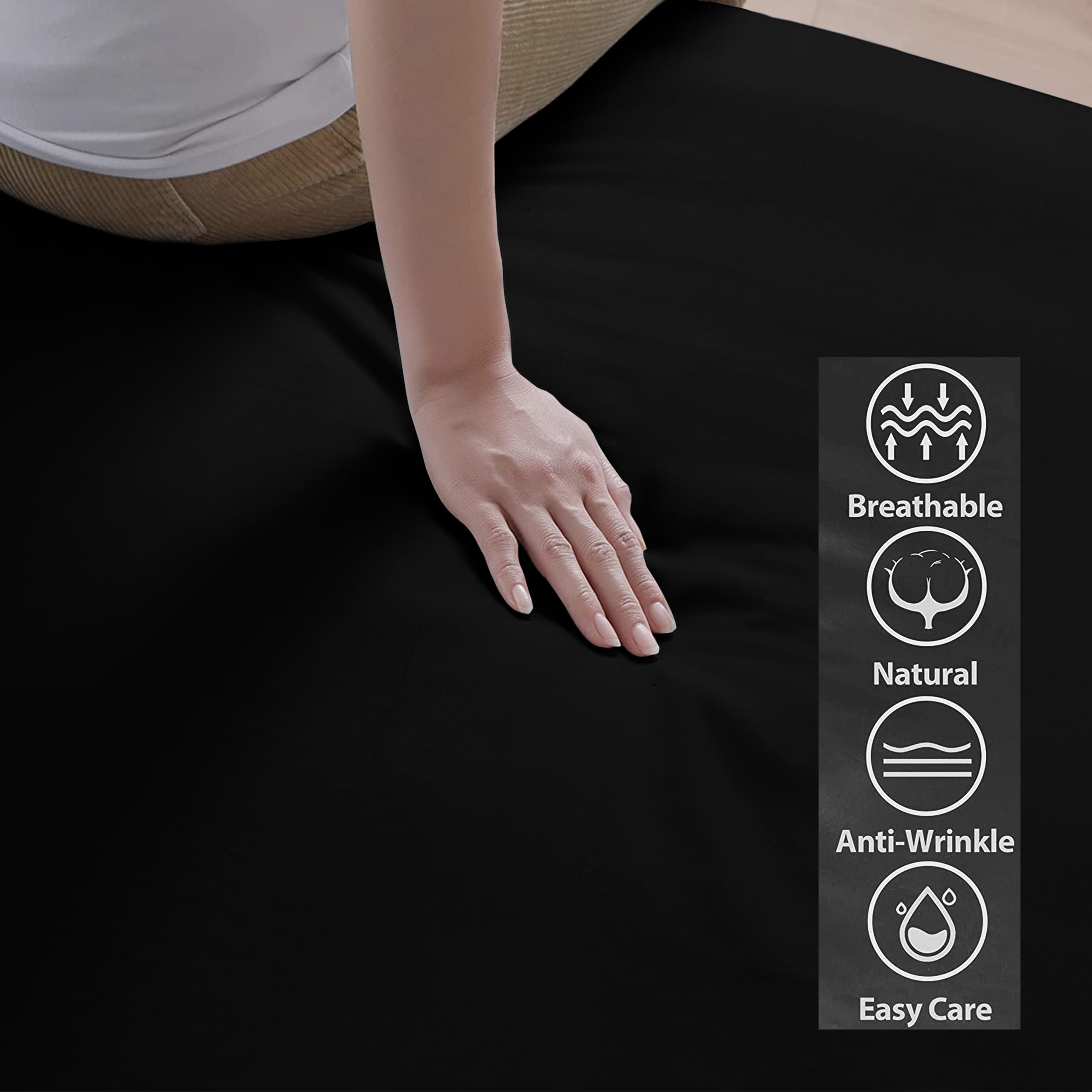 Fade Resistant Brushed Microfiber 30 Cm Deep Pocket Microfiber Fitted Sheet