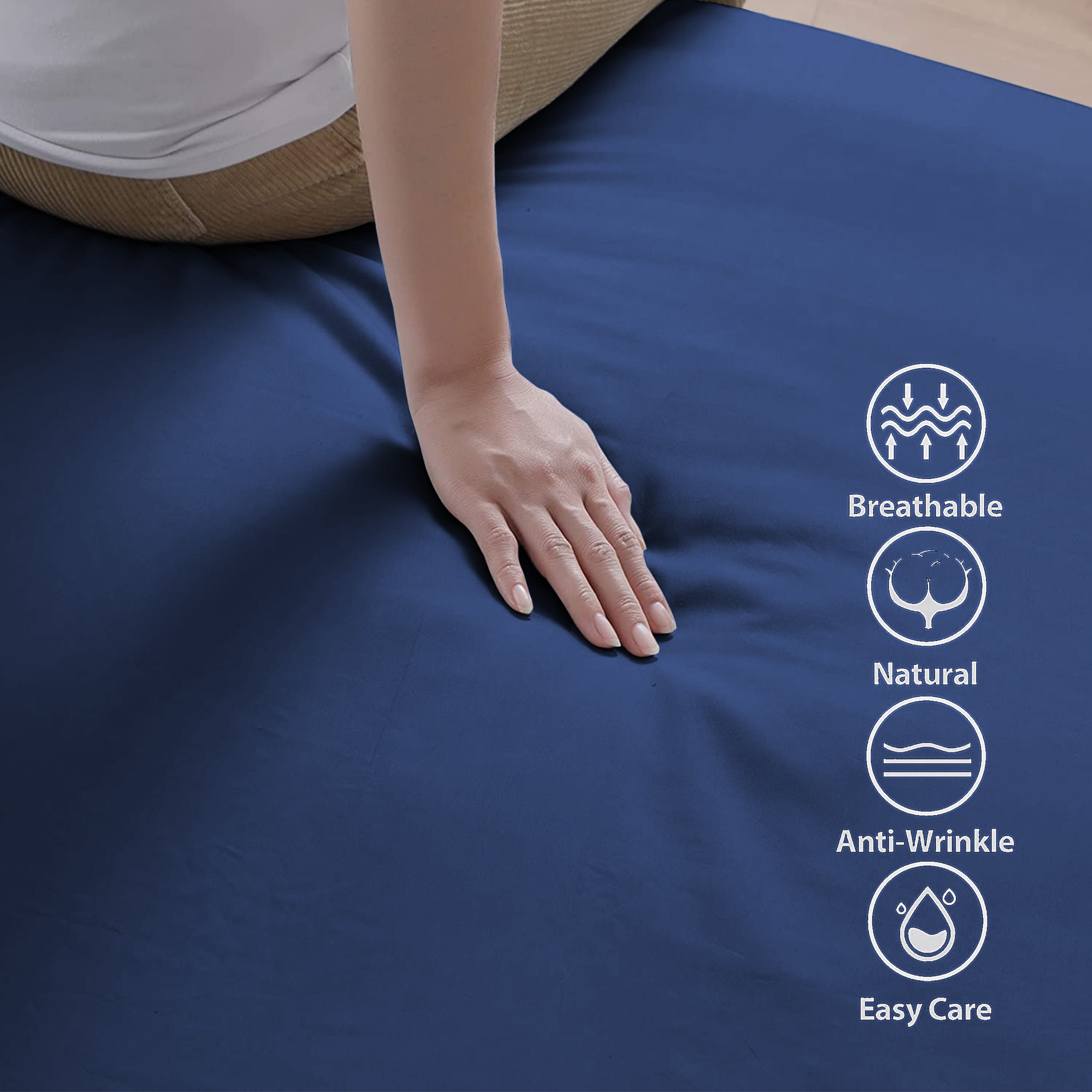 Fade Resistant Brushed Microfiber 30 Cm Deep Pocket Microfiber Fitted Sheet