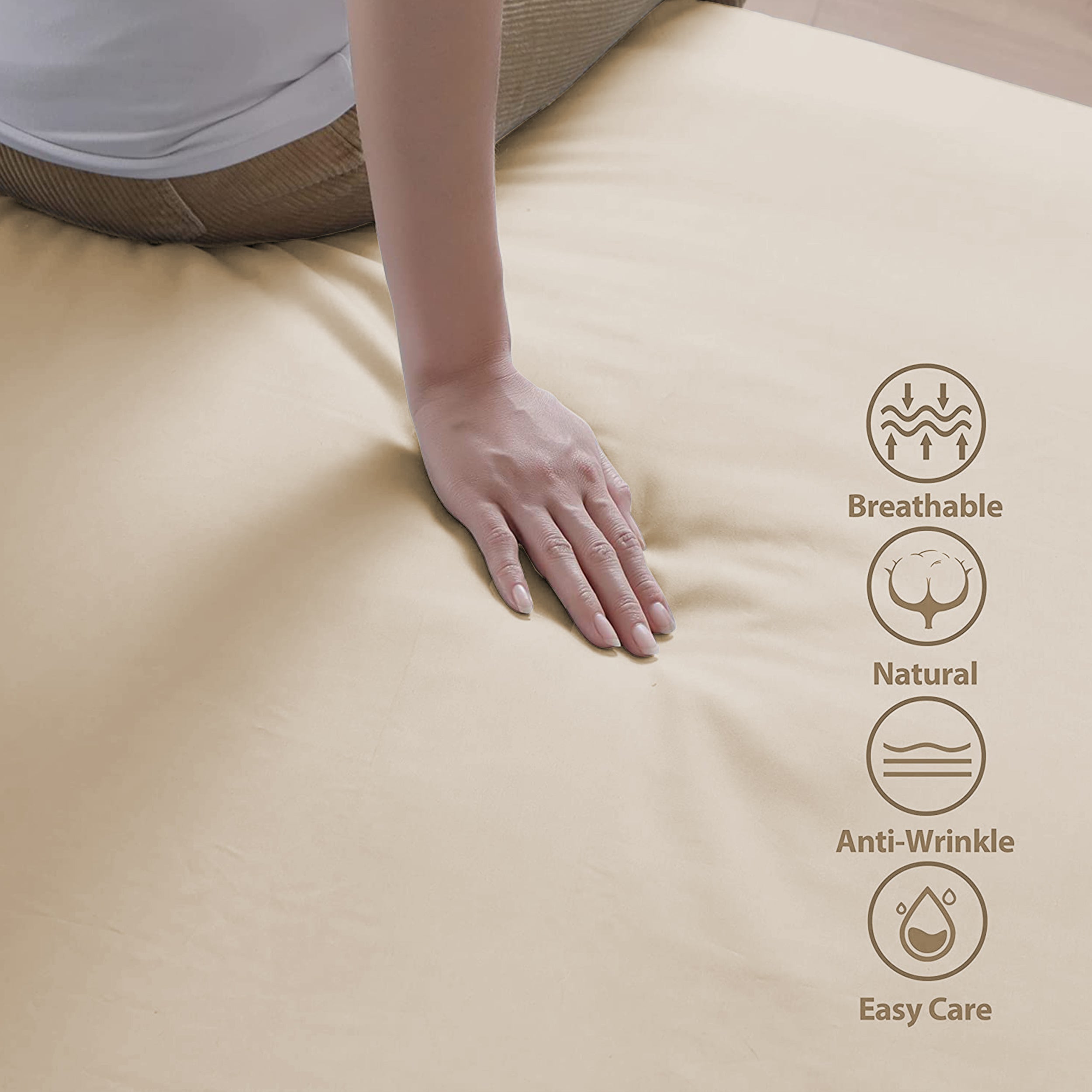 Fade Resistant Brushed Microfiber 30 Cm Deep Pocket Microfiber Fitted Sheet