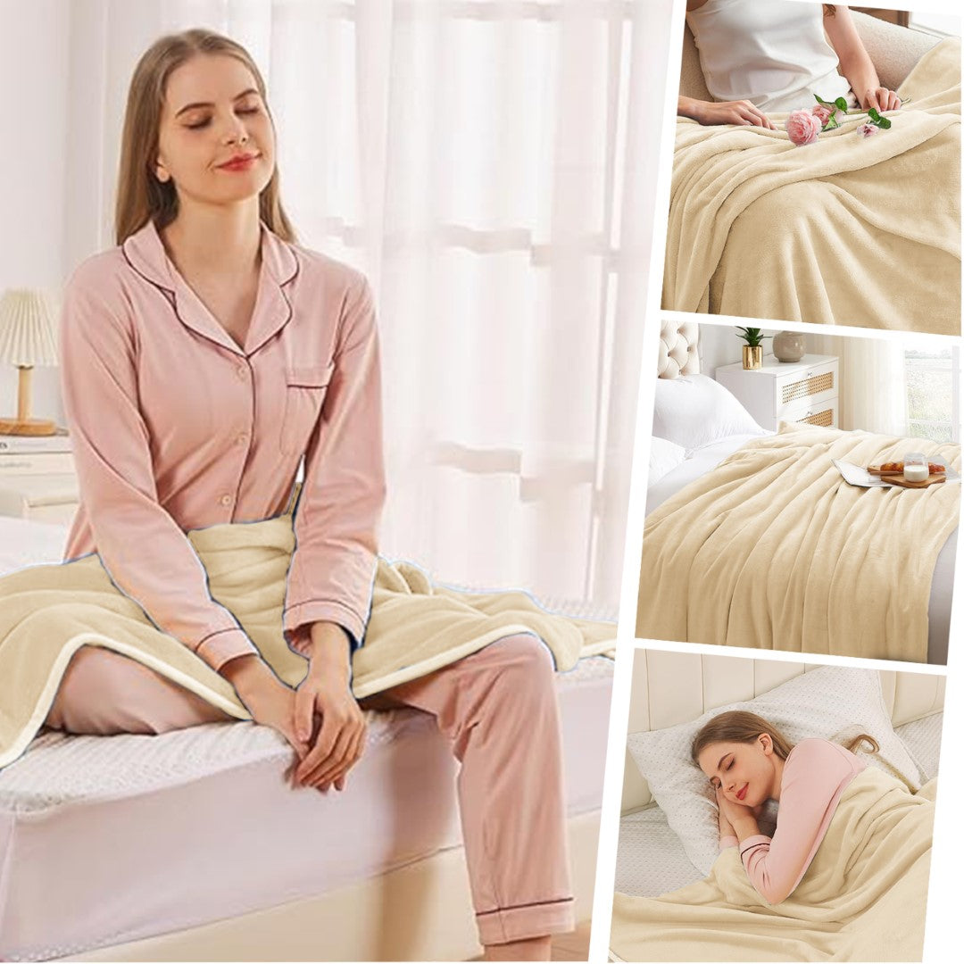 Lightweight Super Soft 450 GSM Fluffy Mink Throw Blanket