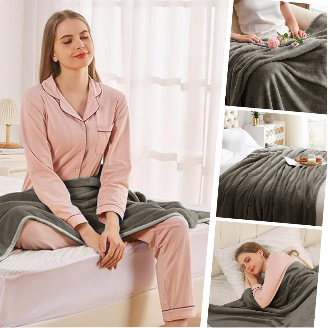 Lightweight Super Soft 450 GSM Fluffy Mink Throw Blanket