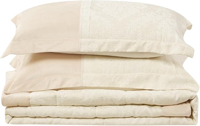 Charm Damask Pattern Velvet Jacquard Quilted Bedspread Comforter with Pillow Case