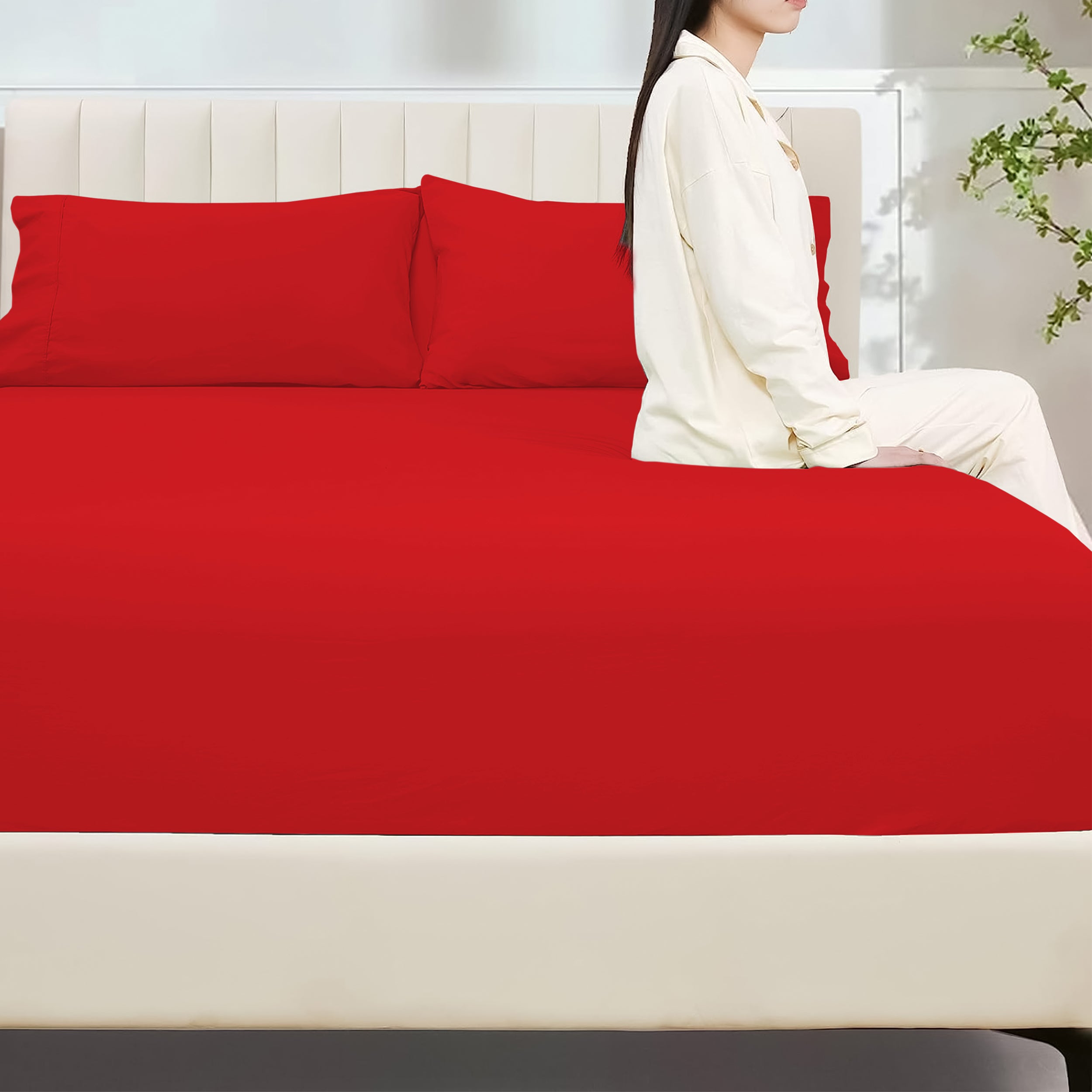 Fade Resistant Brushed Microfiber 30 Cm Deep Pocket Microfiber Fitted Sheet
