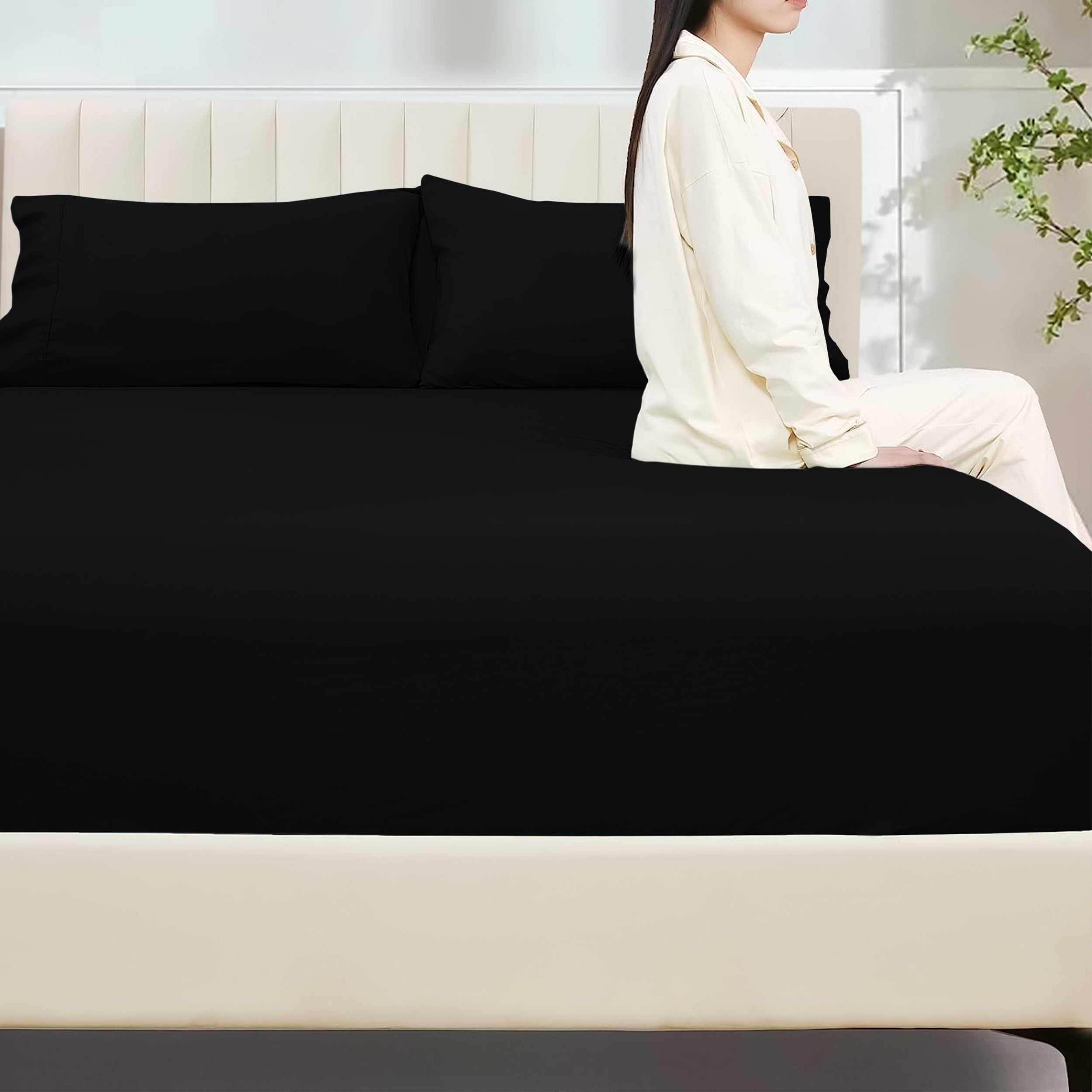 Fade Resistant Brushed Microfiber 30 Cm Deep Pocket Microfiber Fitted Sheet