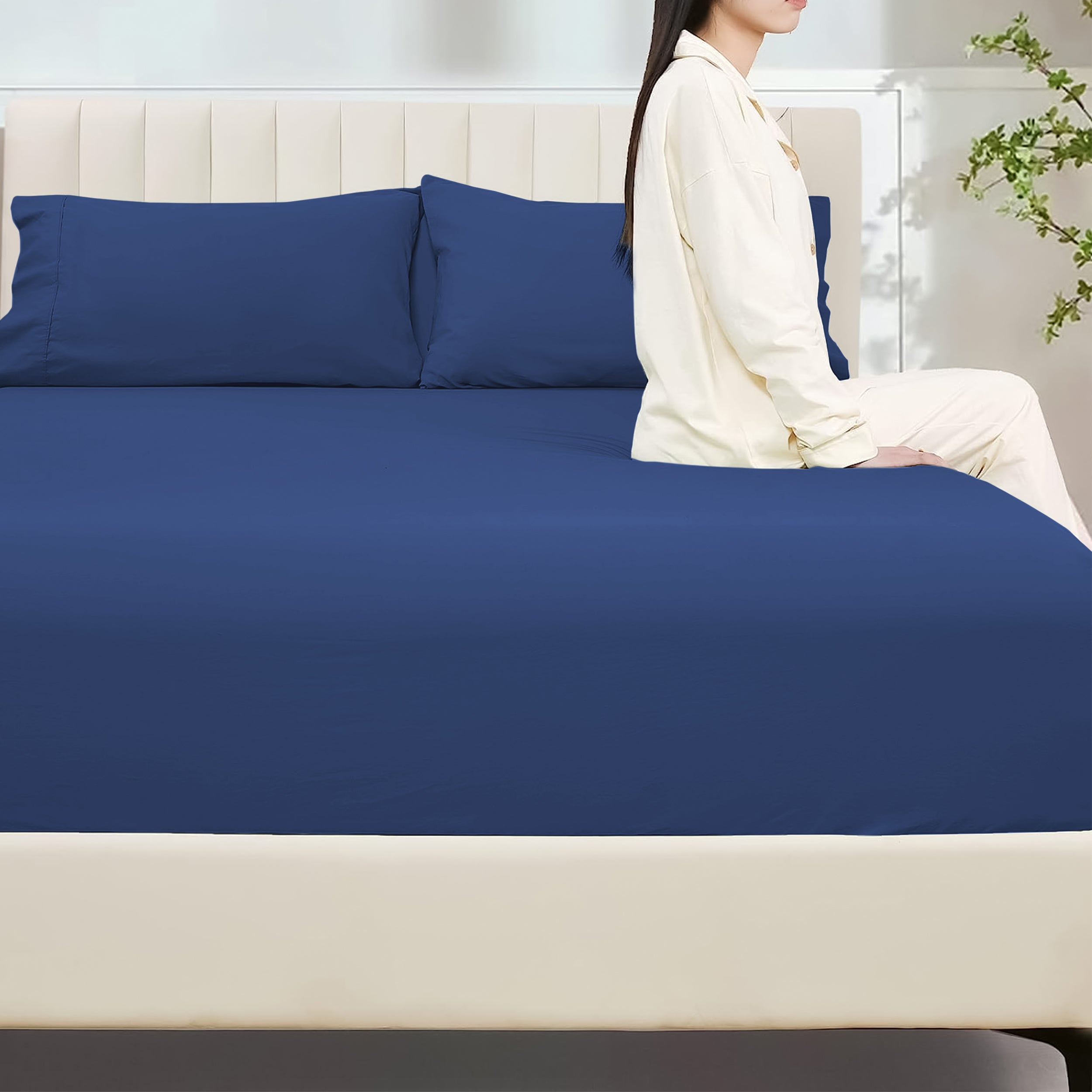 Fade Resistant Brushed Microfiber 30 Cm Deep Pocket Microfiber Fitted Sheet